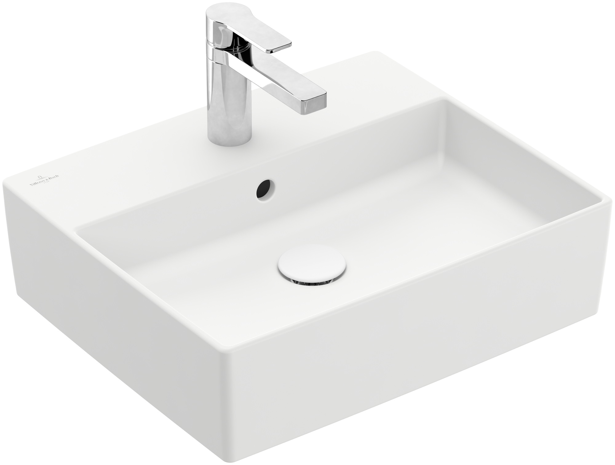 Villeroy & Boch Memento 2.0 Surface-mounted washbasin, 498x420x139mm, with overflow, Stone White CeramicPlus