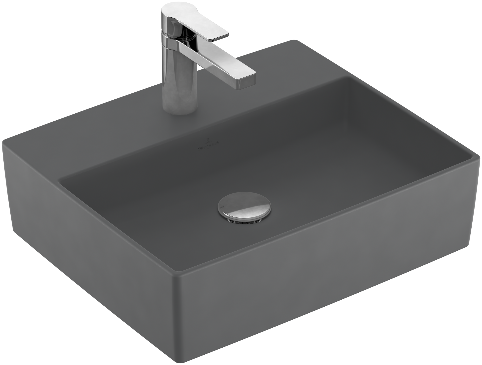 Villeroy & Boch Memento 2.0 Surface-mounted washbasin, 498x420x139mm, without overflow, Graphite CeramicPlus