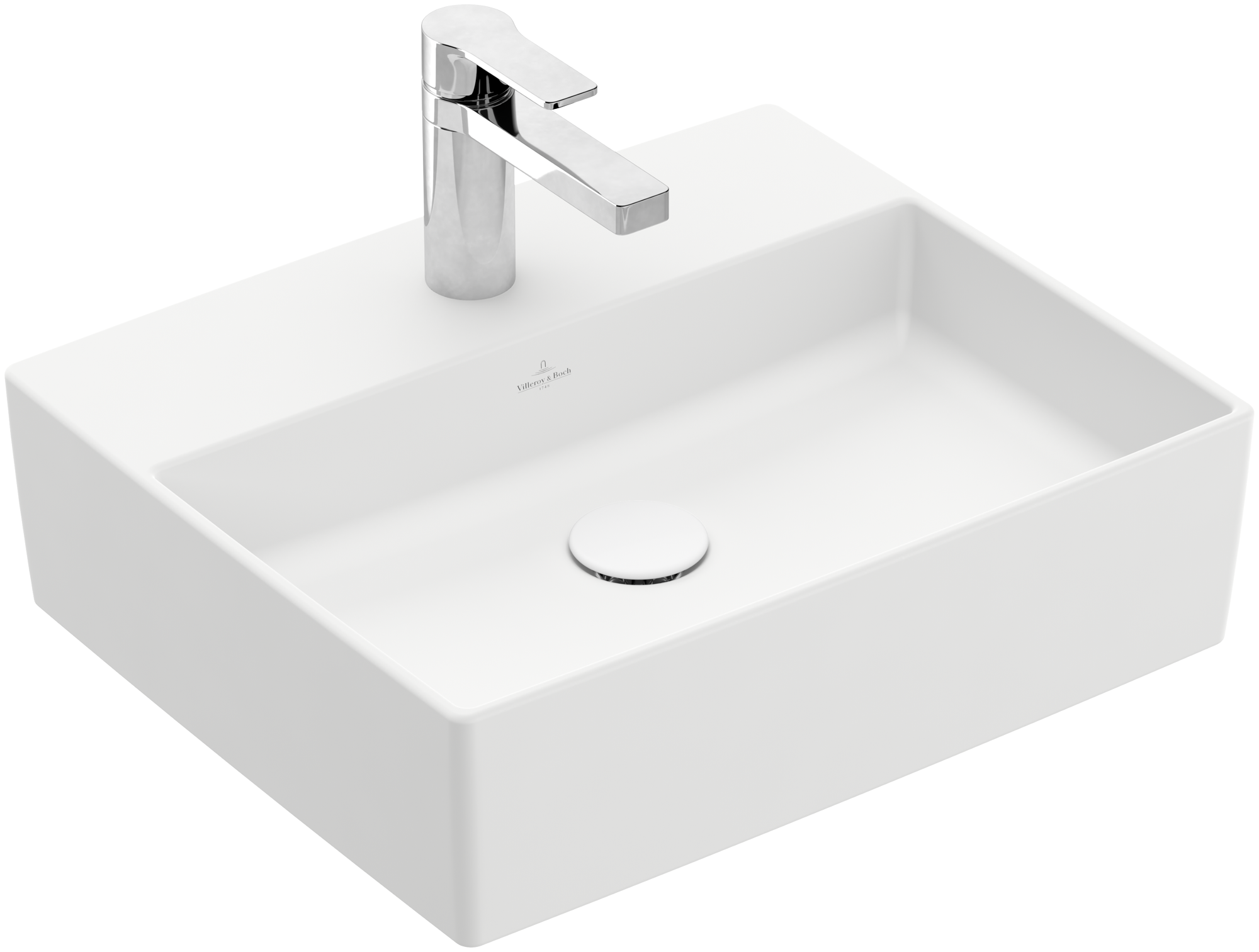 Villeroy & Boch Memento 2.0 Surface-mounted washbasin, 498x420x139mm, without overflow, Stone White CeramicPlus