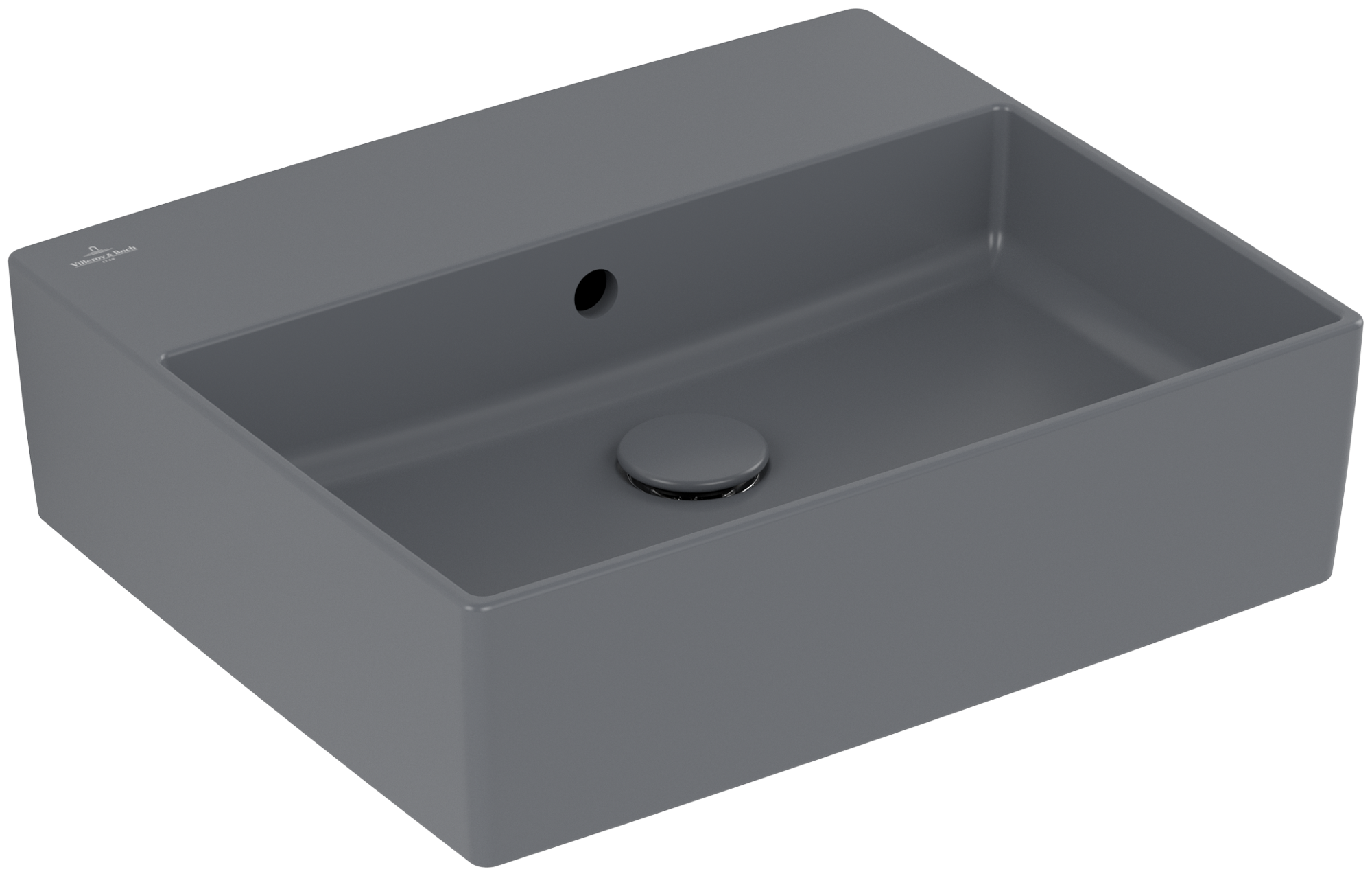 Villeroy & Boch Memento 2.0 Surface-mounted washbasin, 498x420x139mm, with overflow, Graphite CeramicPlus