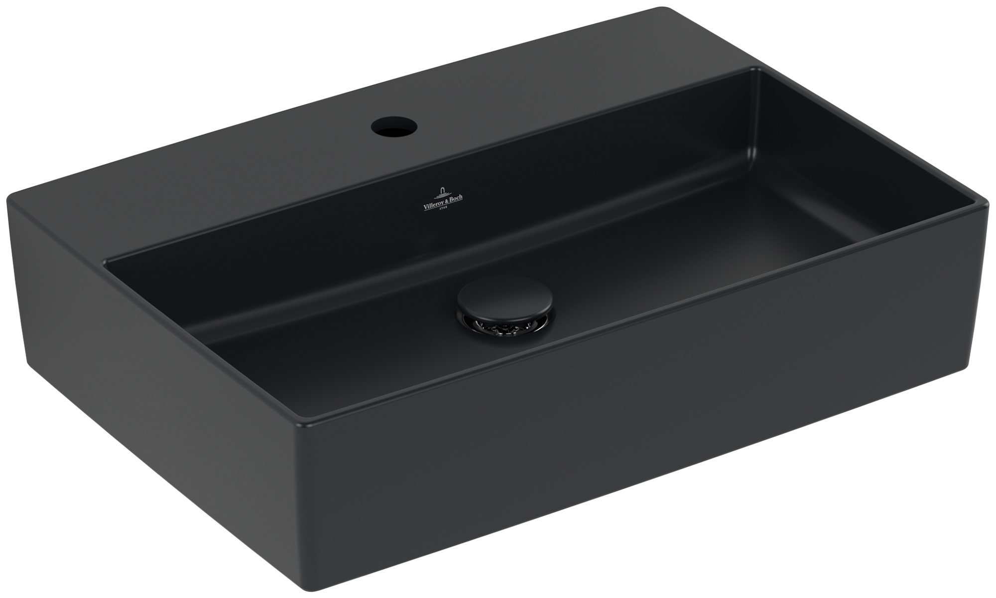 Villeroy & Boch 弥蔓托 2.0 碗盆, 600x420x140mm, 无溢水孔, 雅墨黑 CPlus
易洁釉面