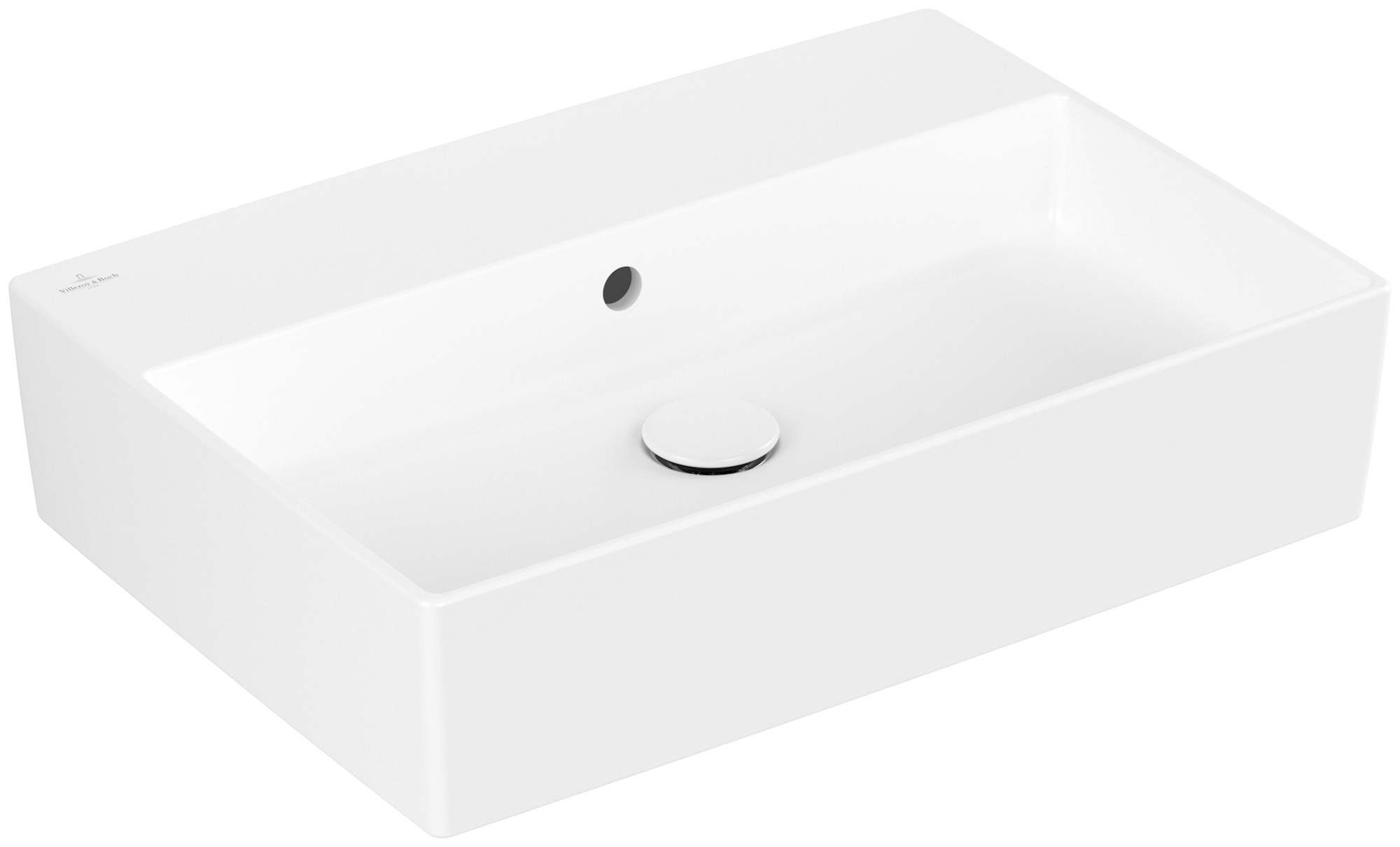 Villeroy & Boch Memento 2.0 Surface-mounted washbasin, 600x420x140mm, with overflow, Stone White CeramicPlus