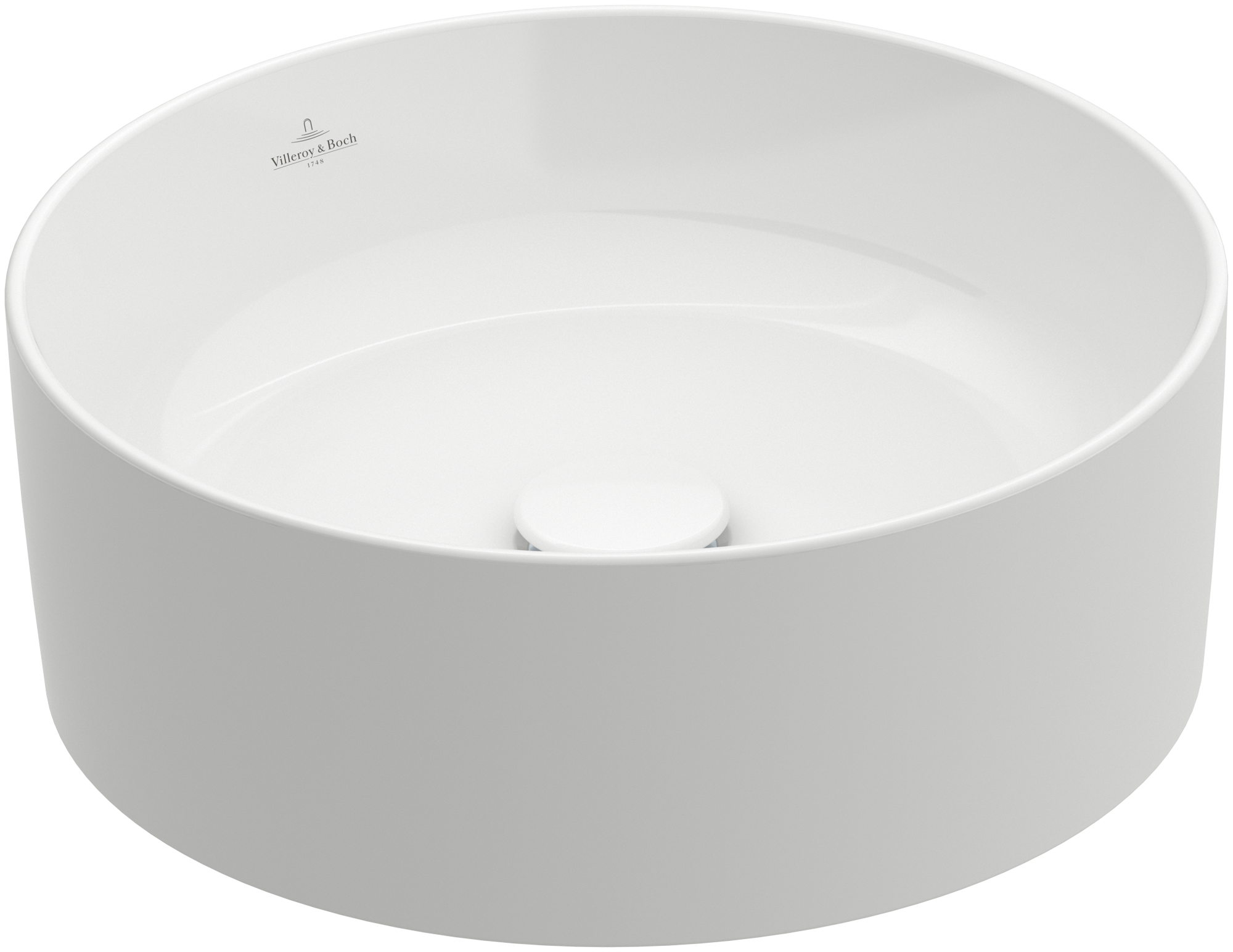 Villeroy & Boch Collaro Surface-mounted washbasin, 400x400x145mm, without overflow, White Alpin CeramicPlus