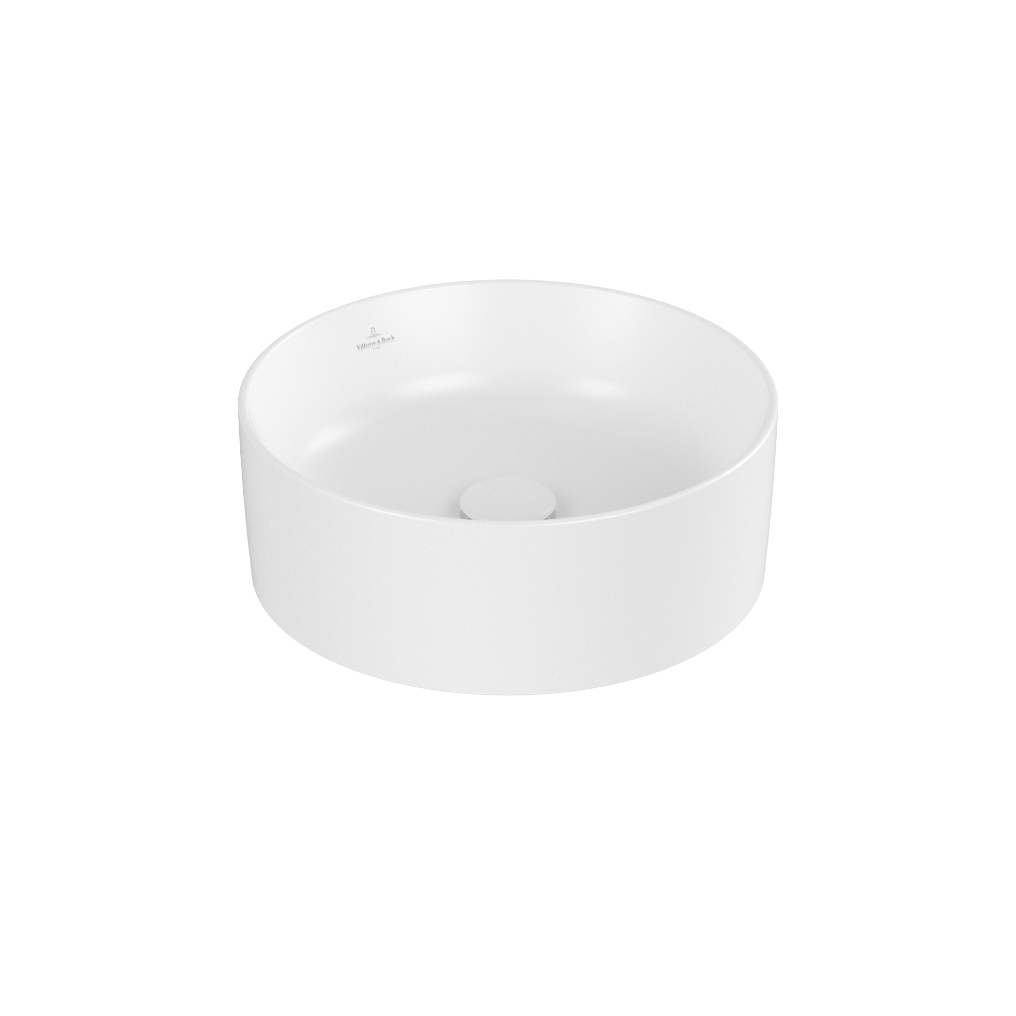 Villeroy & Boch Collaro Surface-mounted washbasin, 400x400x145mm, without overflow, Stone White CeramicPlus