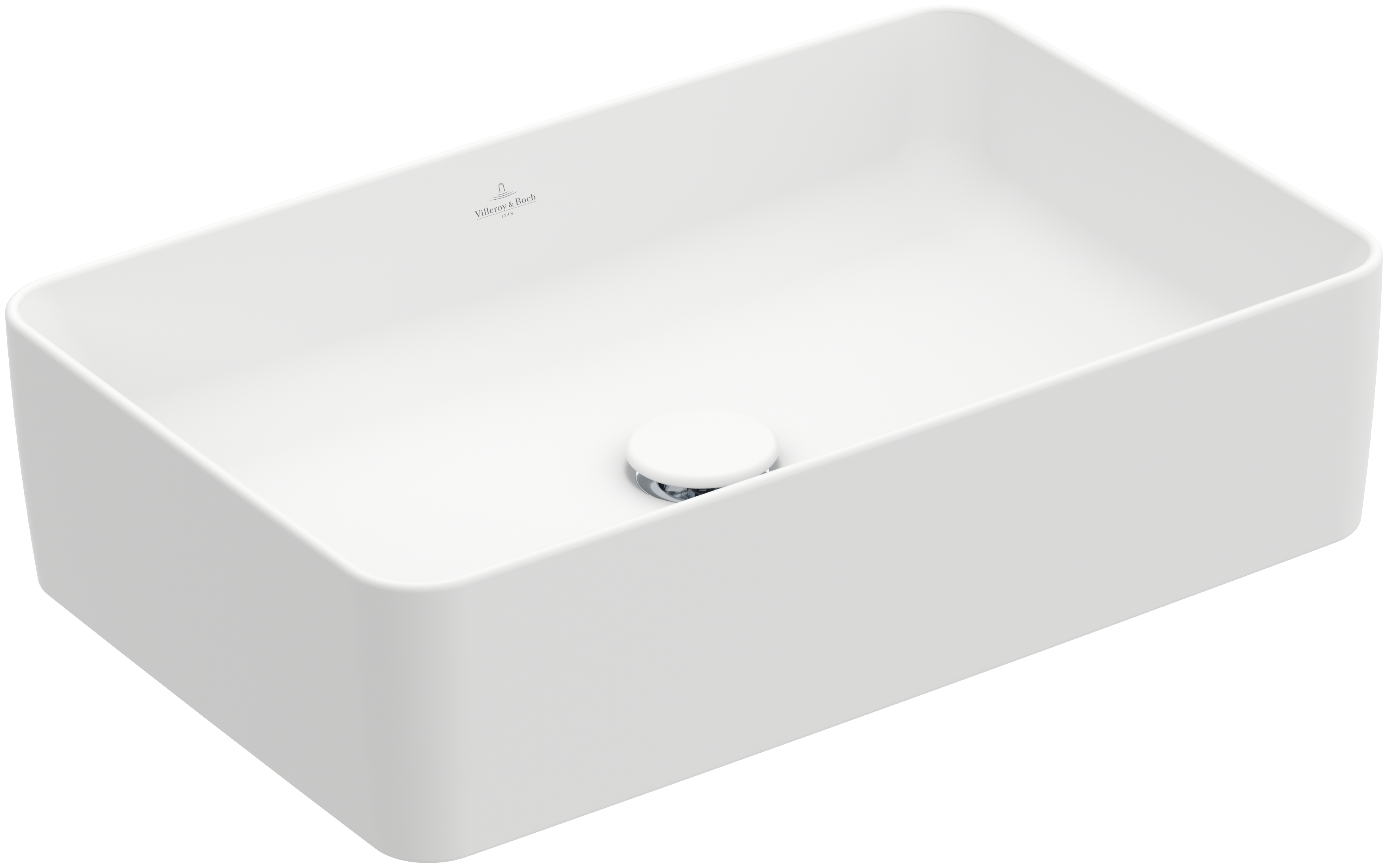 Villeroy & Boch Collaro Surface-mounted washbasin, 560x360x145mm, without overflow, Stone White CeramicPlus