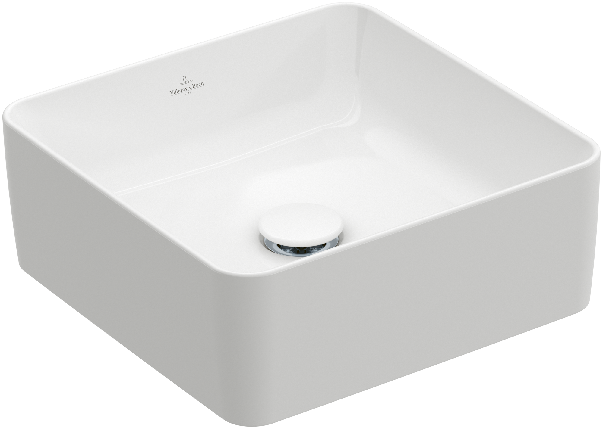 Villeroy & Boch Collaro Surface-mounted washbasin, 380x380x145mm, without overflow, White Alpin