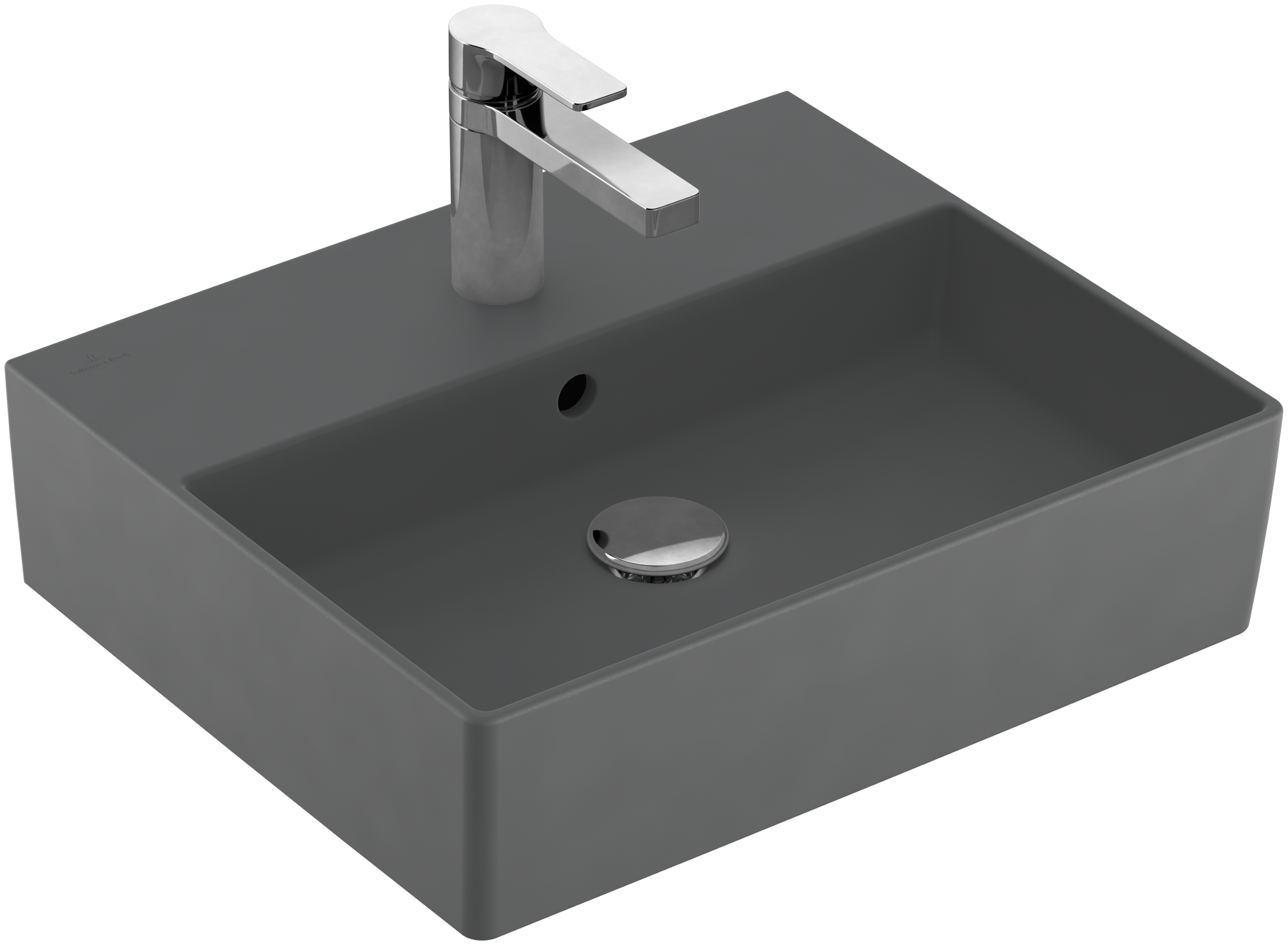 Villeroy & Boch Memento 2.0 Washbasin, 500x420x140mm, with overflow, Graphite CeramicPlus