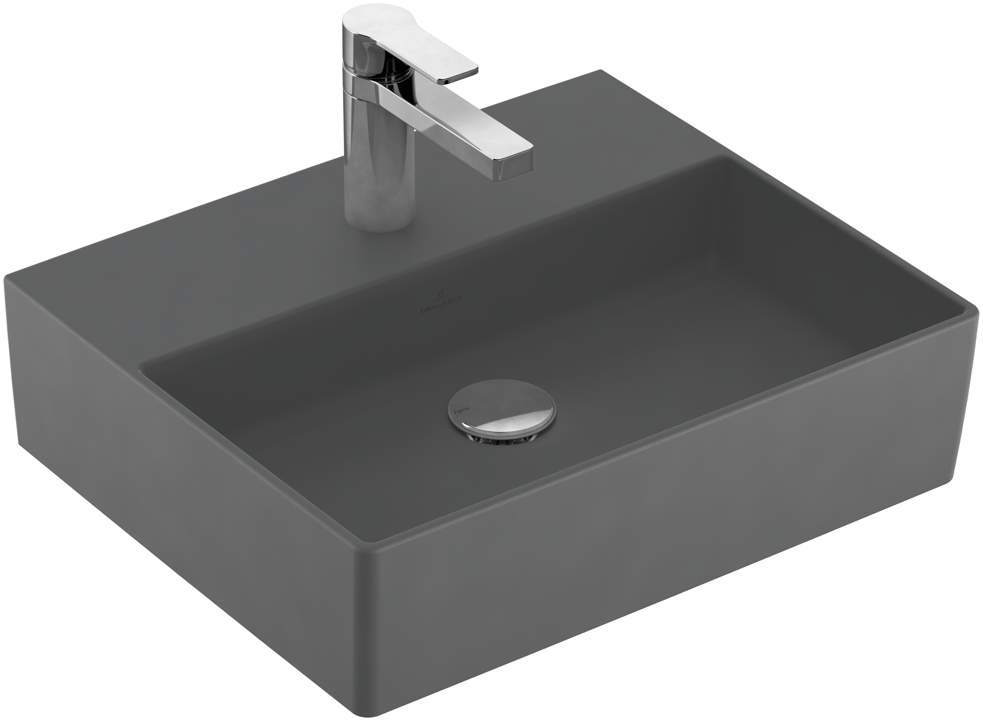Villeroy & Boch Memento 2.0 Washbasin, 500x420x140mm, without overflow, Graphite CeramicPlus