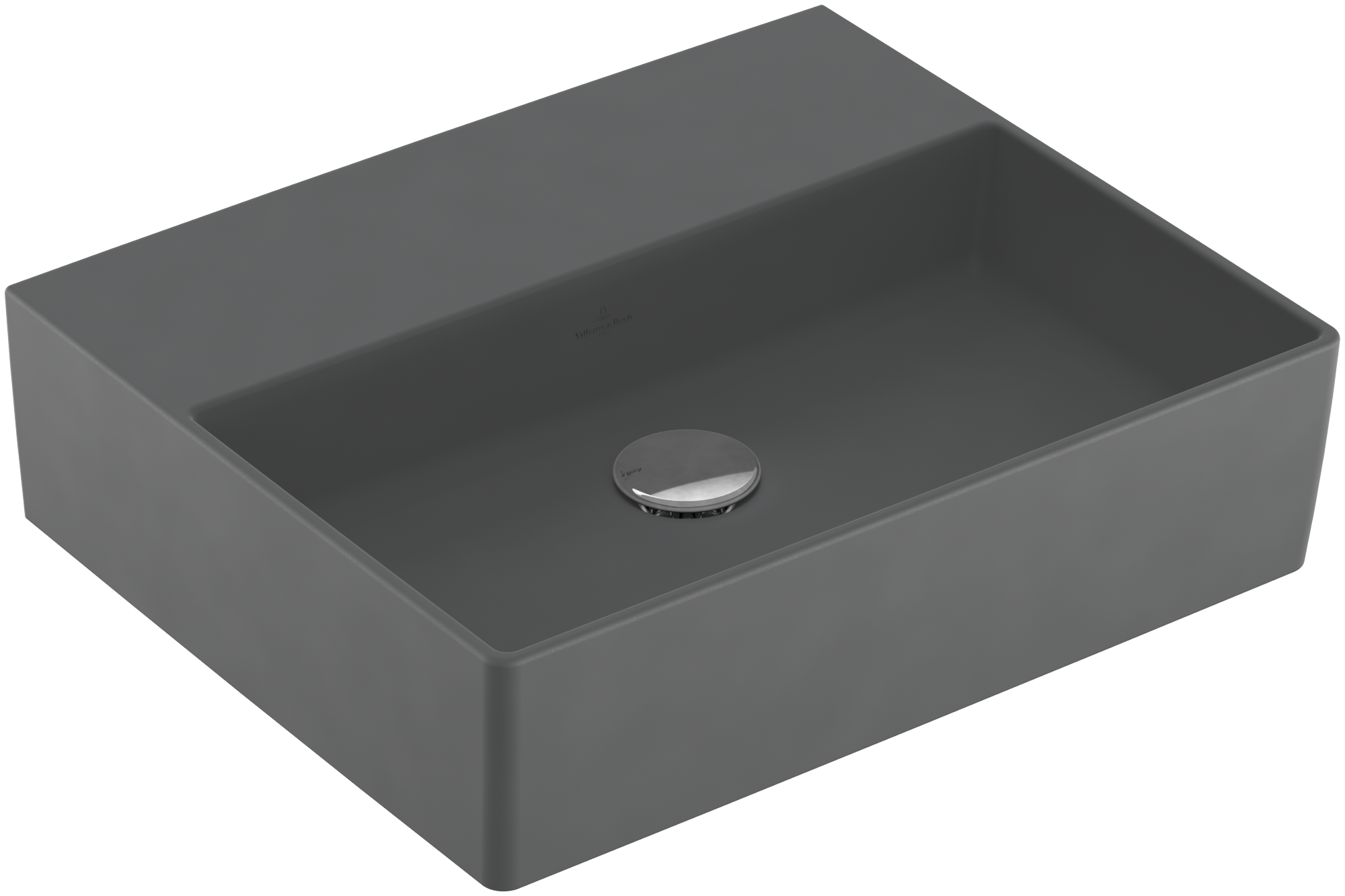 Villeroy & Boch Memento 2.0 Waschbecken, 500x420x140mm, ohne Überlauf, Graphite CeramicPlus