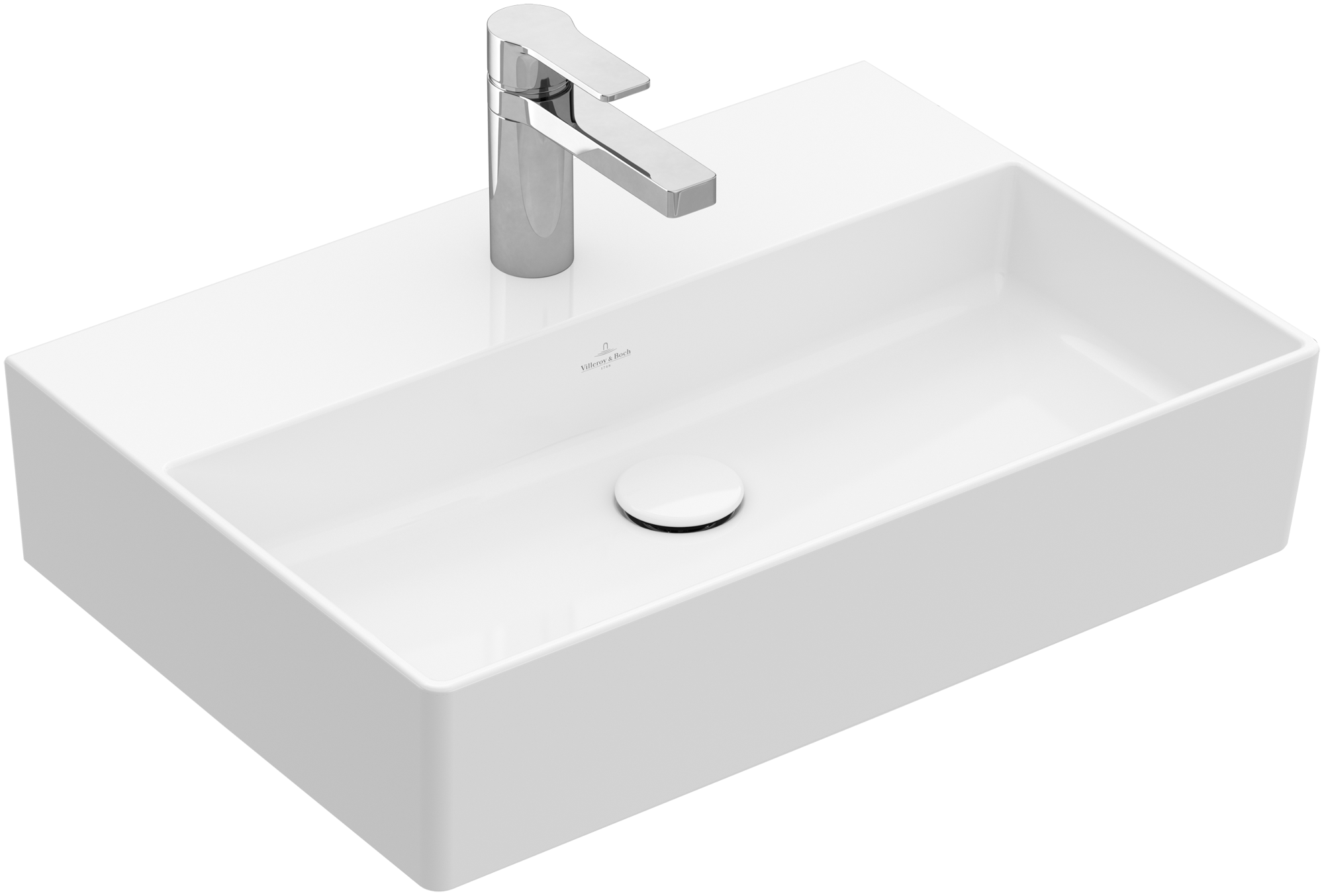 Villeroy & Boch Memento 2.0 Washbasin, 600x420x135mm, without overflow, White Alpin