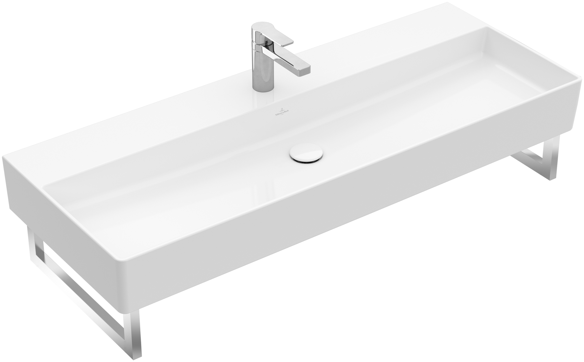 Villeroy & Boch Memento 2.0 Lavabos, 1200x470x150mm, sans trop-plein, Blanc CeramicPlus