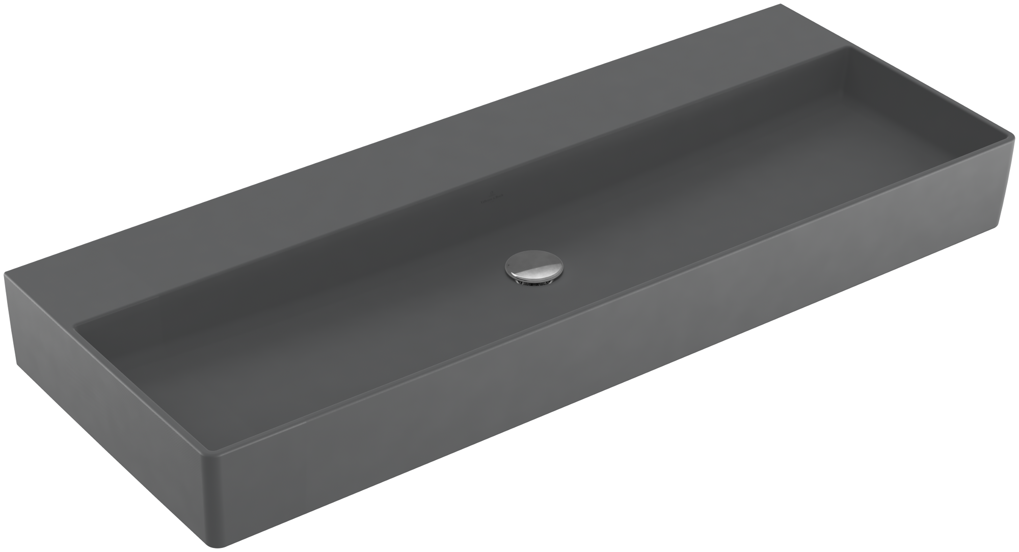 Villeroy & Boch Memento 2.0 Waschbecken, 1200x470x150mm, ohne Überlauf, Graphite CeramicPlus