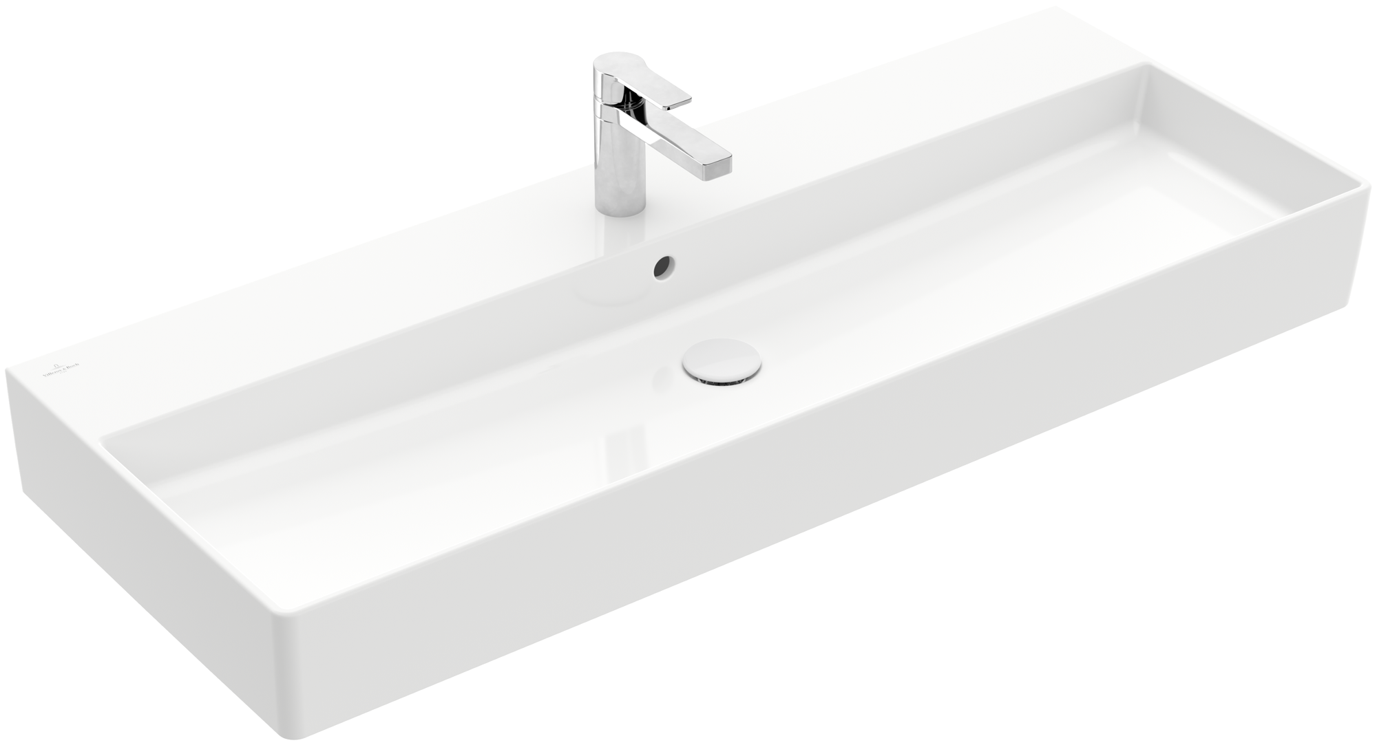 Villeroy & Boch Memento 2.0 Waschbecken, 1200x470x150mm, mit Überlauf, Weiß Alpin