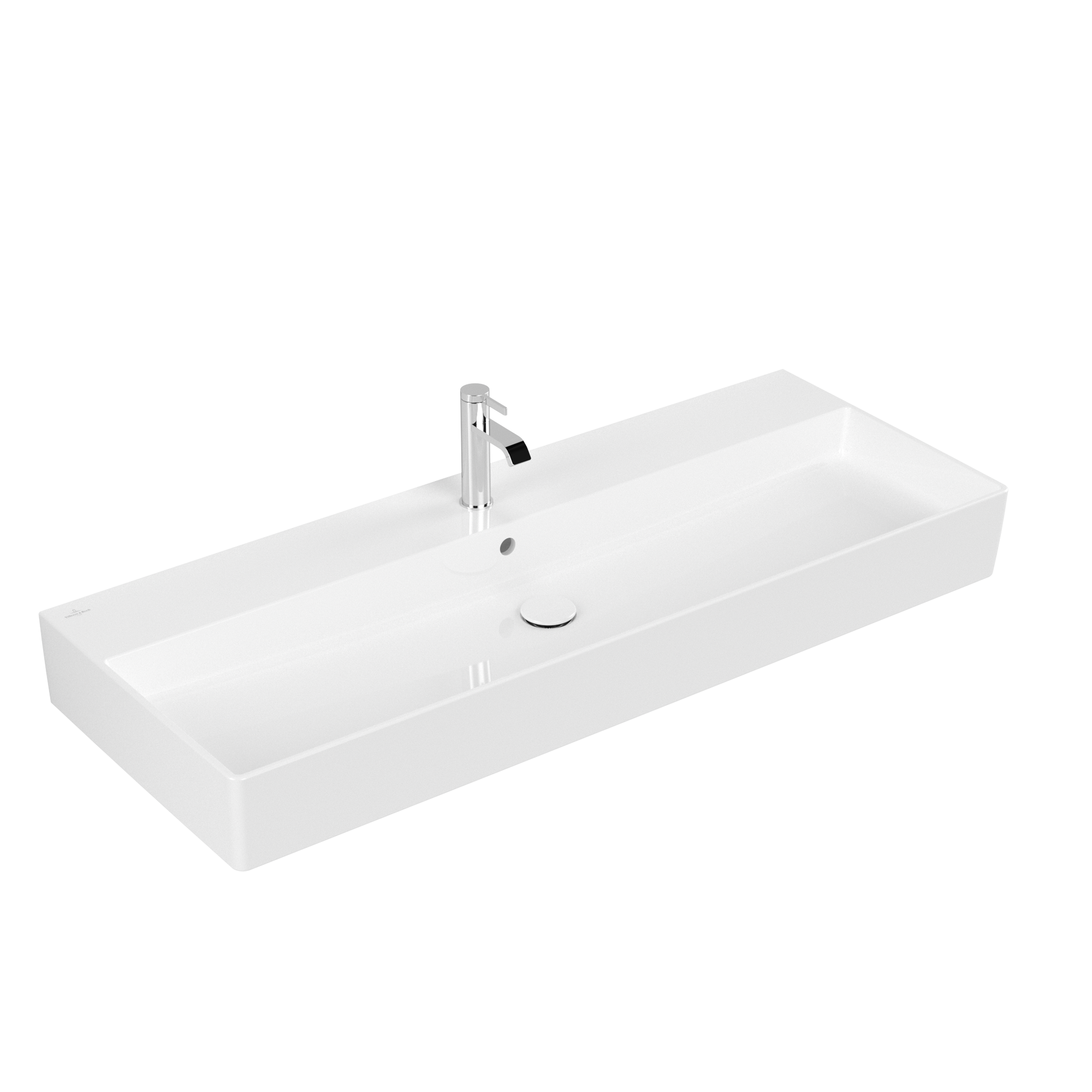 Villeroy & Boch Memento 2.0 Lavabo, 1200x470x150mm, con rebosadero, Blanco CeramicPlus