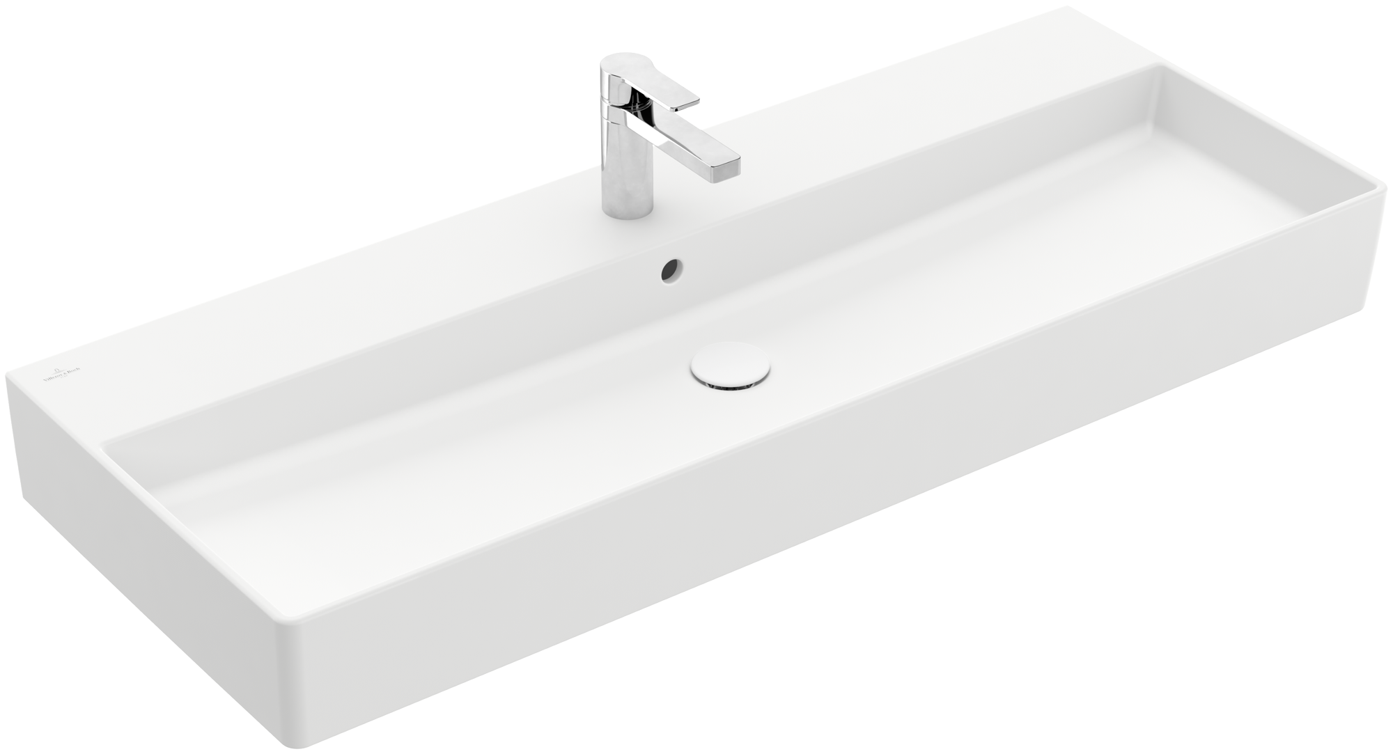 Villeroy & Boch Memento 2.0 Waschbecken, 1200x470x150mm, mit Überlauf, Stone White CeramicPlus