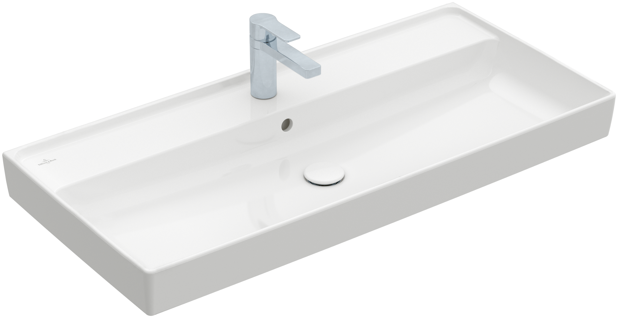 Villeroy & Boch Collaro Vanity washbasin, 1000x470x160mm, with overflow, White Alpin