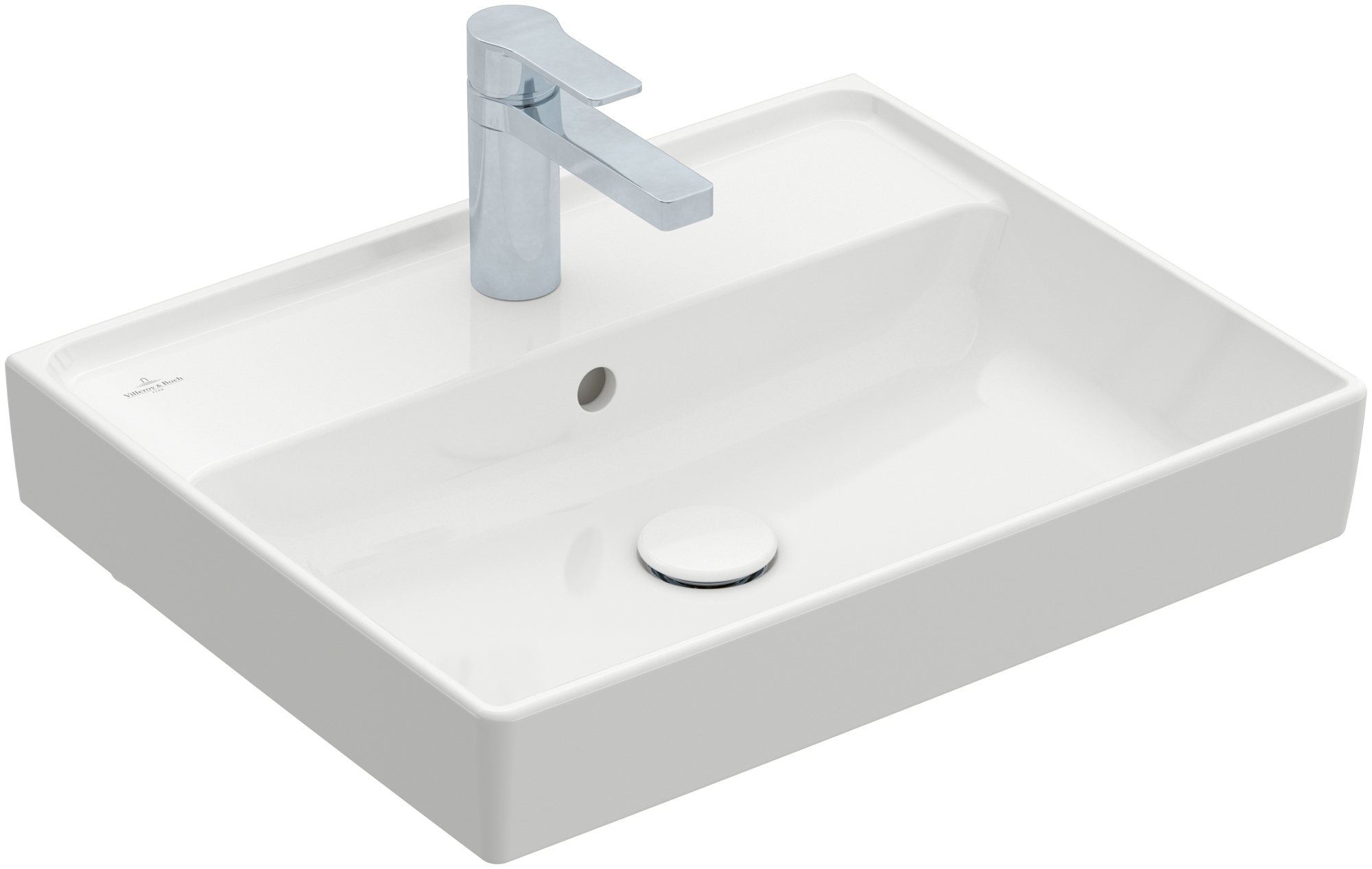 Villeroy & Boch Collaro Washbasin, 550x440x160mm, with overflow, White Alpin