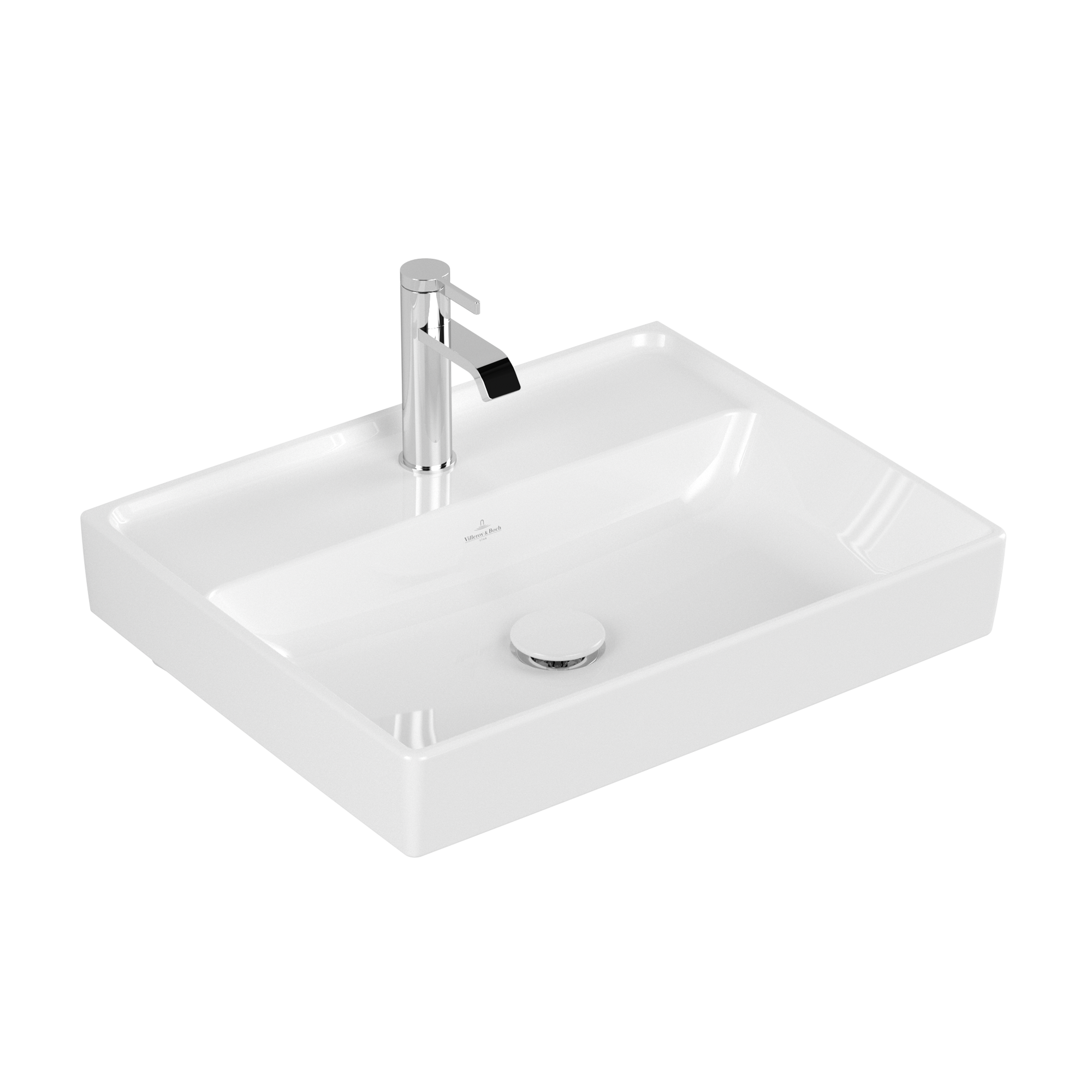 Villeroy & Boch Collaro Lavabos, 550x440x160mm, sans trop-plein, Blanc CeramicPlus