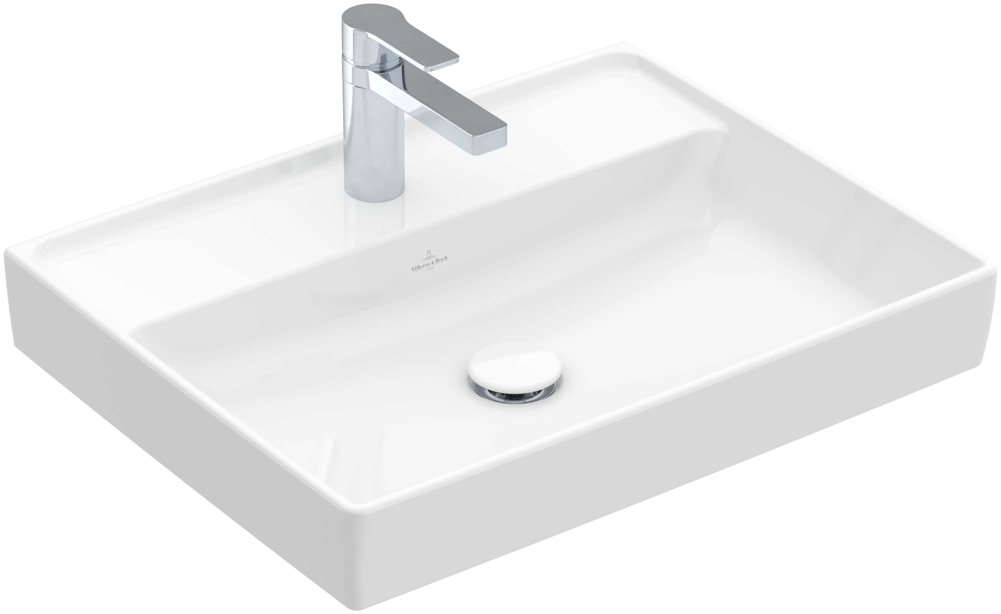 Villeroy & Boch Collaro Washbasin, 600x470x160mm, without overflow, White Alpin