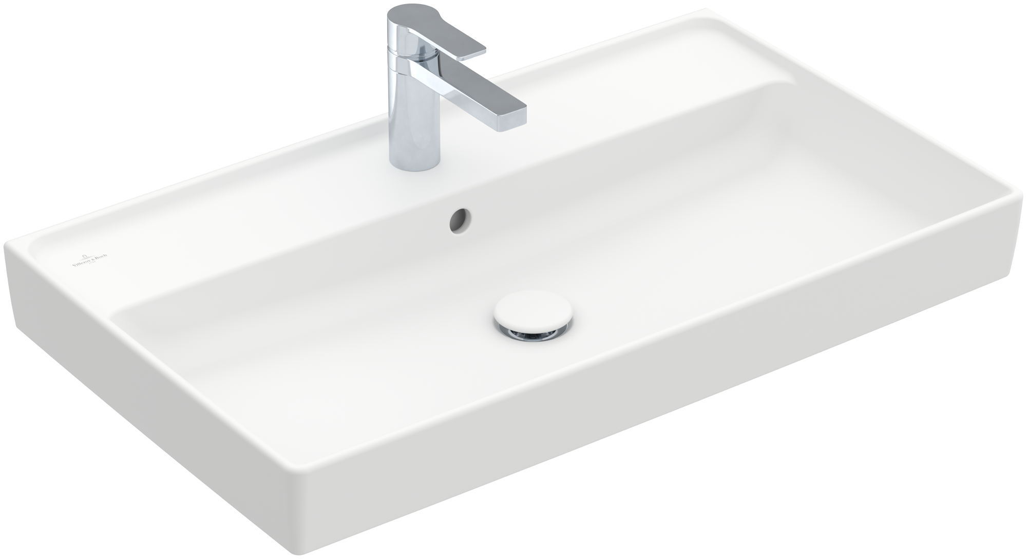 Villeroy & Boch Collaro Vanity washbasin, 800x465x160mm, with overflow, Stone White CeramicPlus