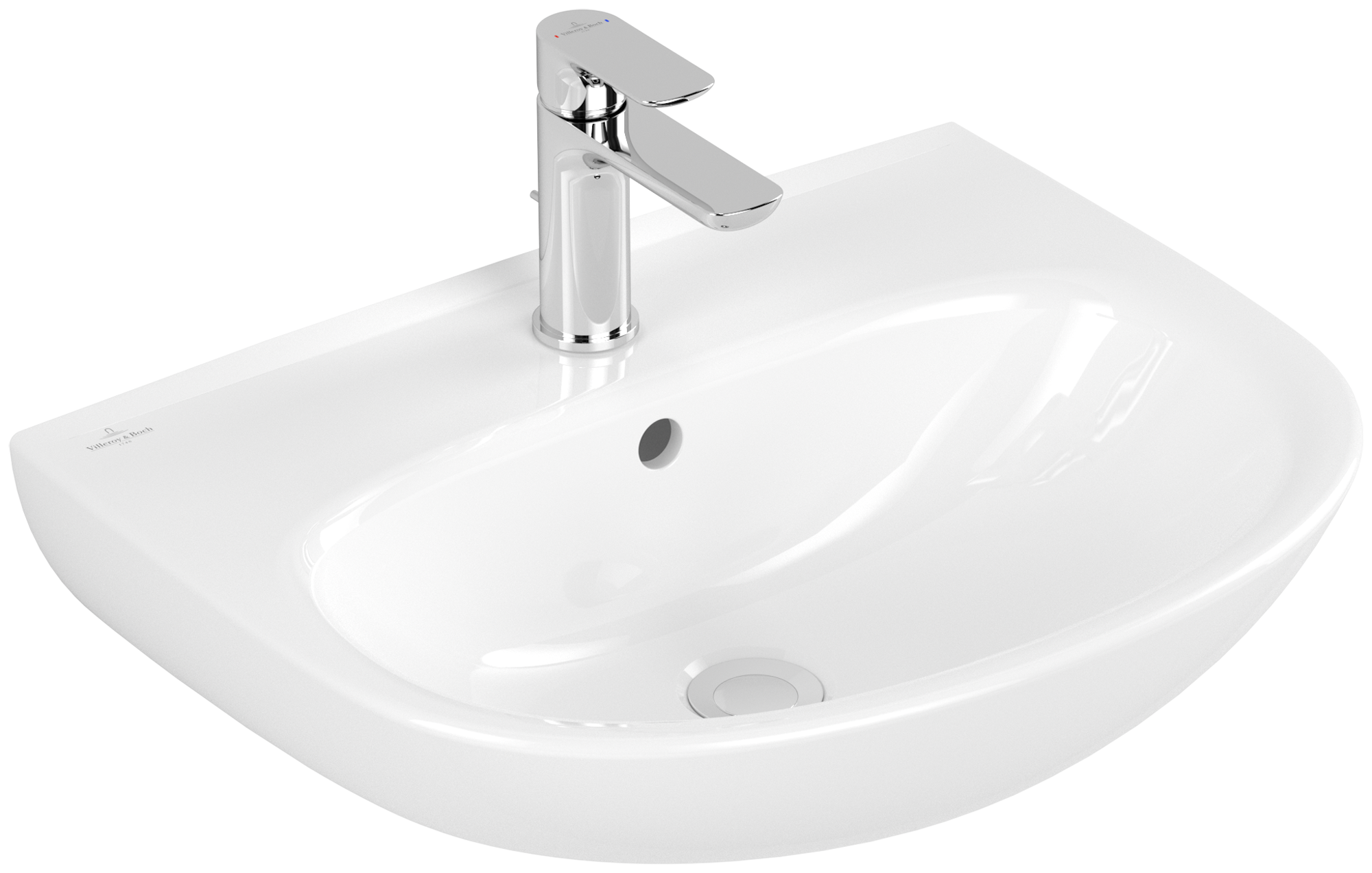 Villeroy & Boch O.novo Washbasin, 550x440x180mm, with overflow, White Alpin