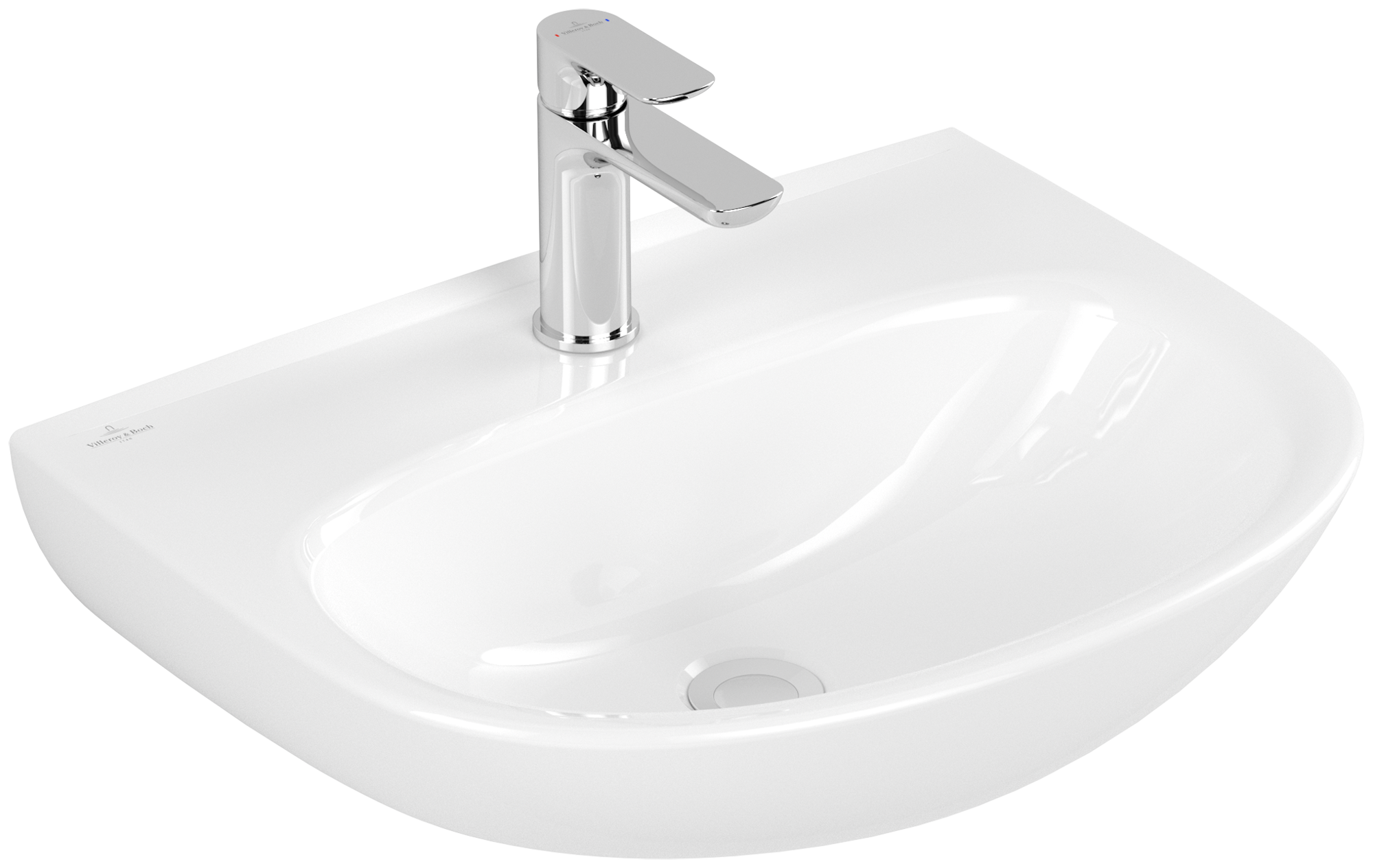 Villeroy & Boch O.novo Washbasin, 550x440x180mm, without overflow, White Alpin CeramicPlus