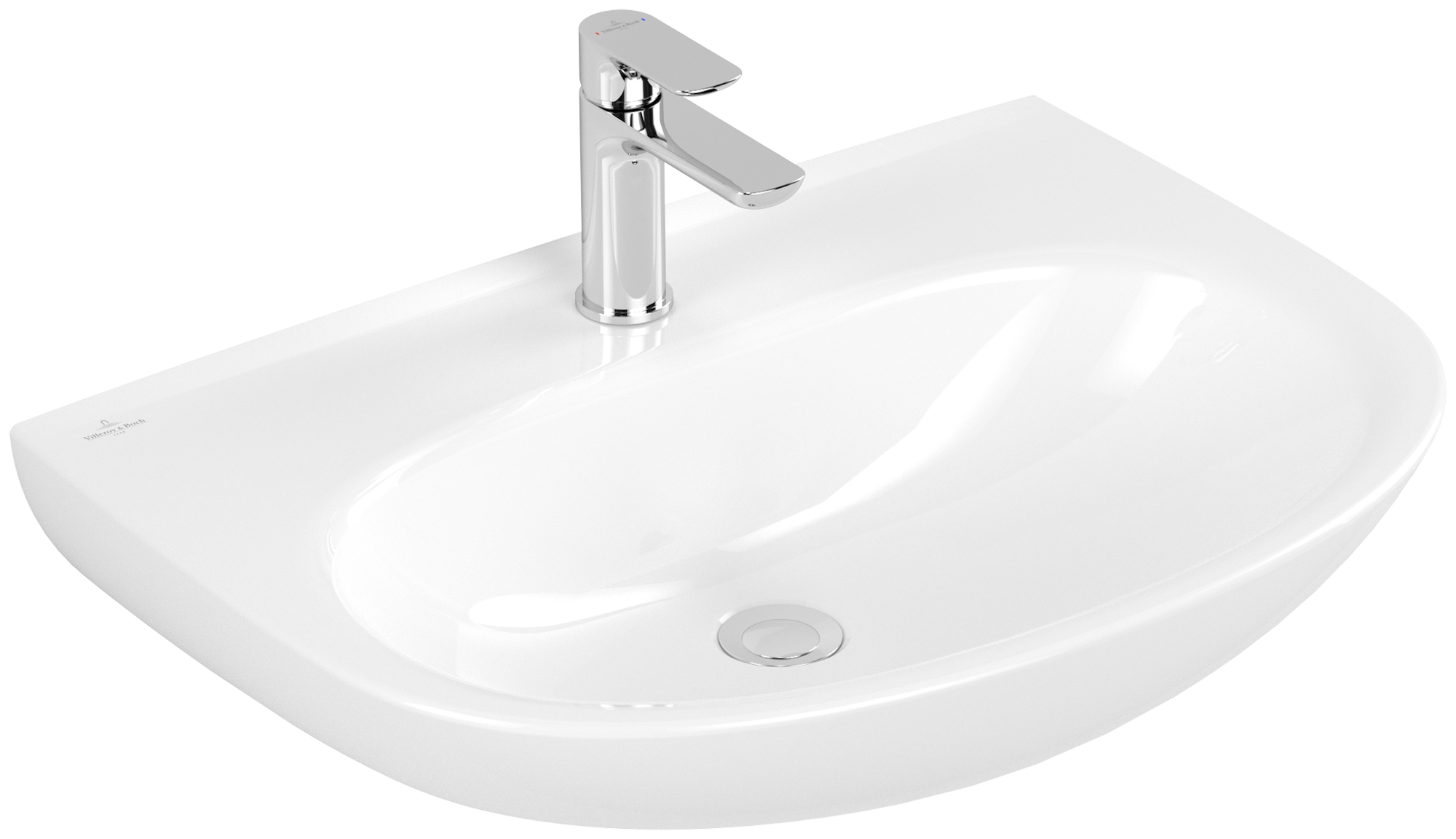 Villeroy & Boch O.novo Washbasin, 650x480x180mm, without overflow, White Alpin CeramicPlus