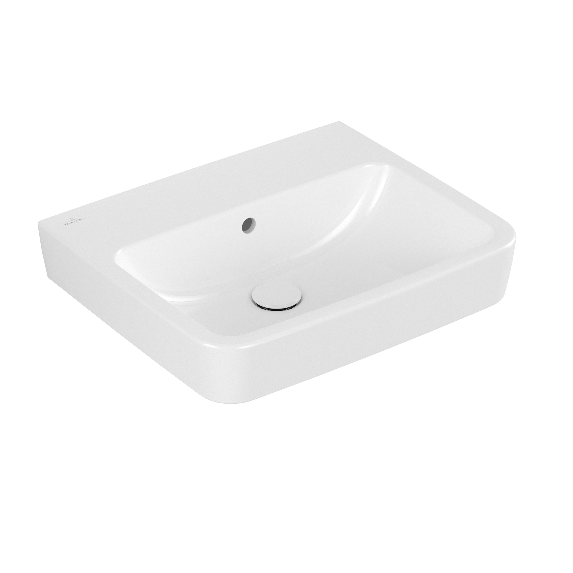 Villeroy & Boch O.novo Washbasin, 550x460x175mm, with overflow, White Alpin AntiBac CeramicPlus