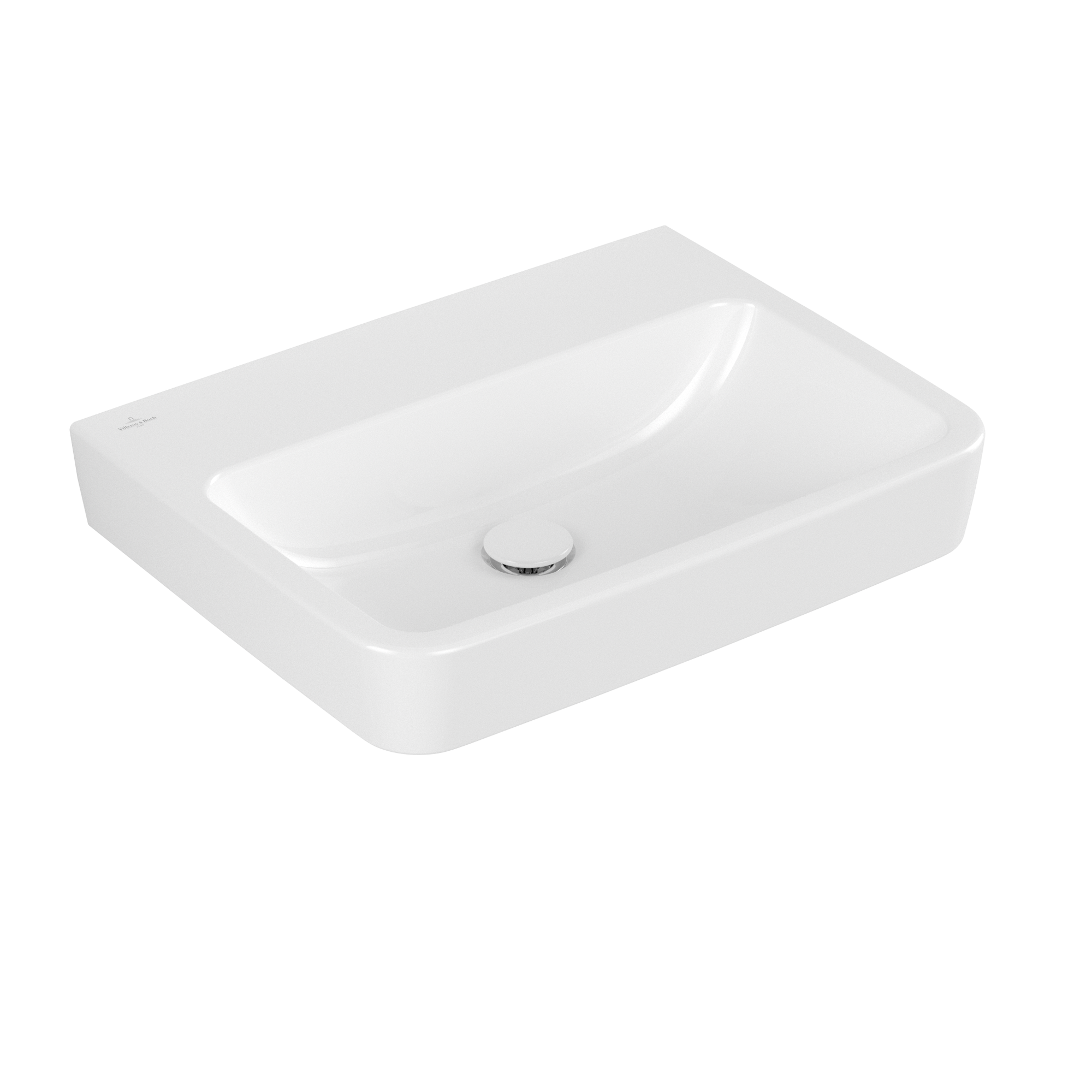 Villeroy & Boch O.novo Washbasin, 600x460x175mm, without overflow, White Alpin AntiBac CeramicPlus