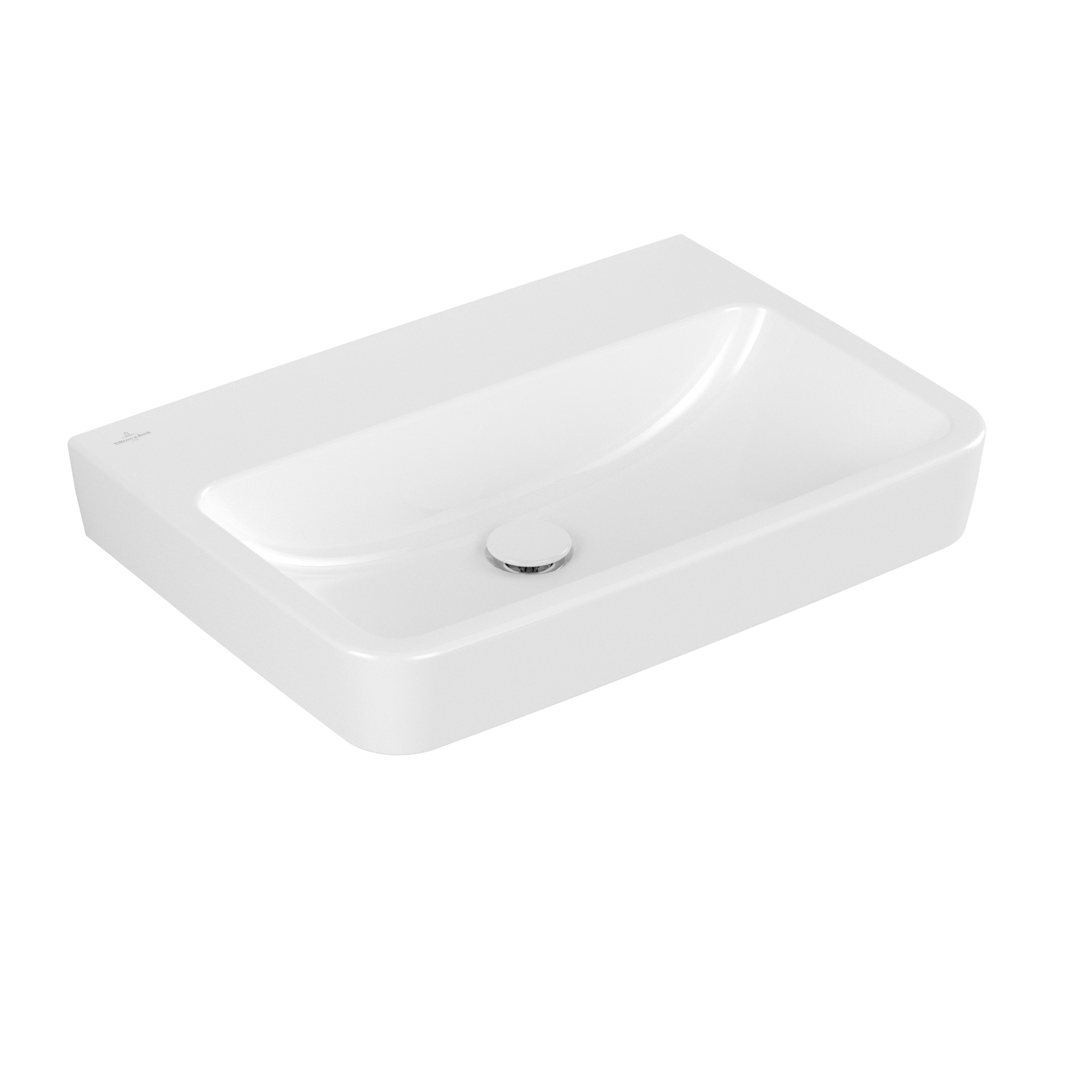 Villeroy & Boch O.novo Washbasin, 650x460x175mm, without overflow, White Alpin AntiBac CeramicPlus