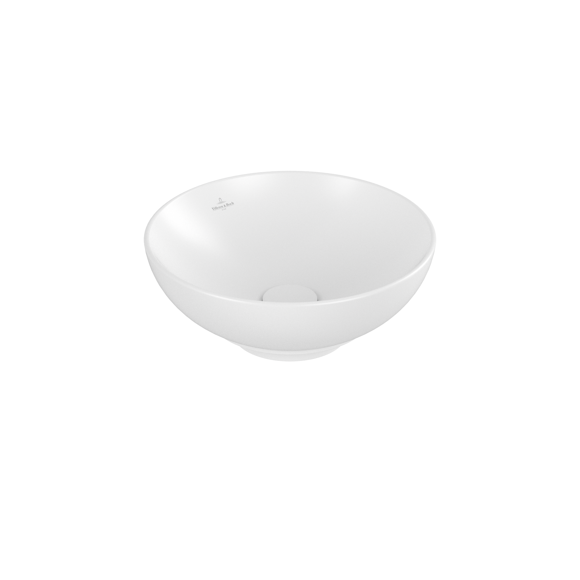 Villeroy & Boch Loop & Friends Vasque à poser, 380x380x150mm, avec trop-plein, Stone White CeramicPlus