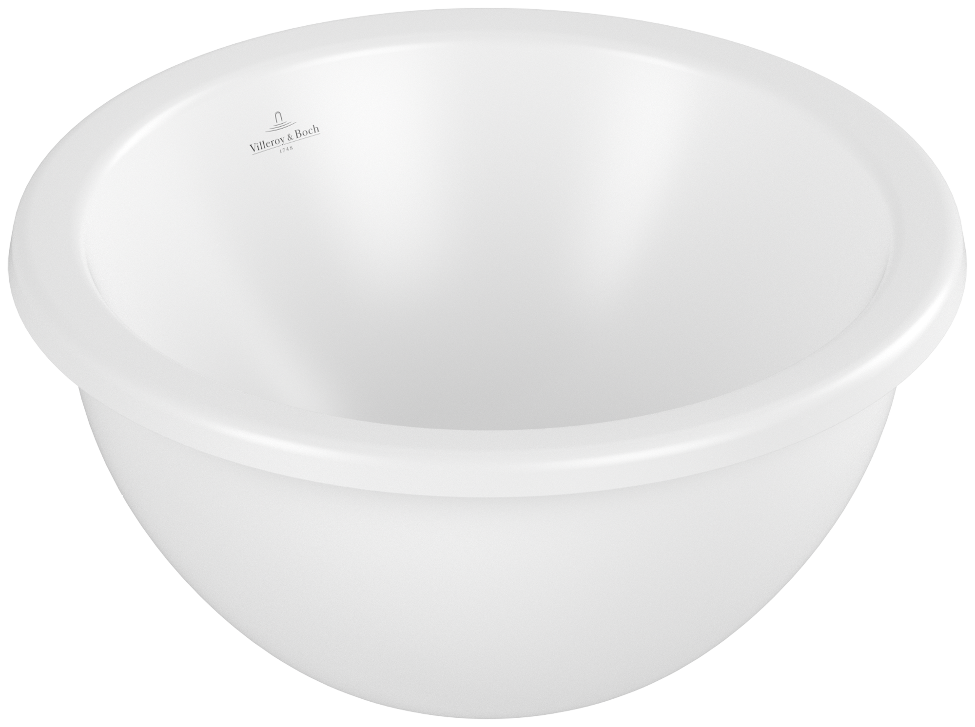 Villeroy & Boch Loop & Friends Undercounter washbasin, 390x390x190mm, with overflow, Stone White CeramicPlus