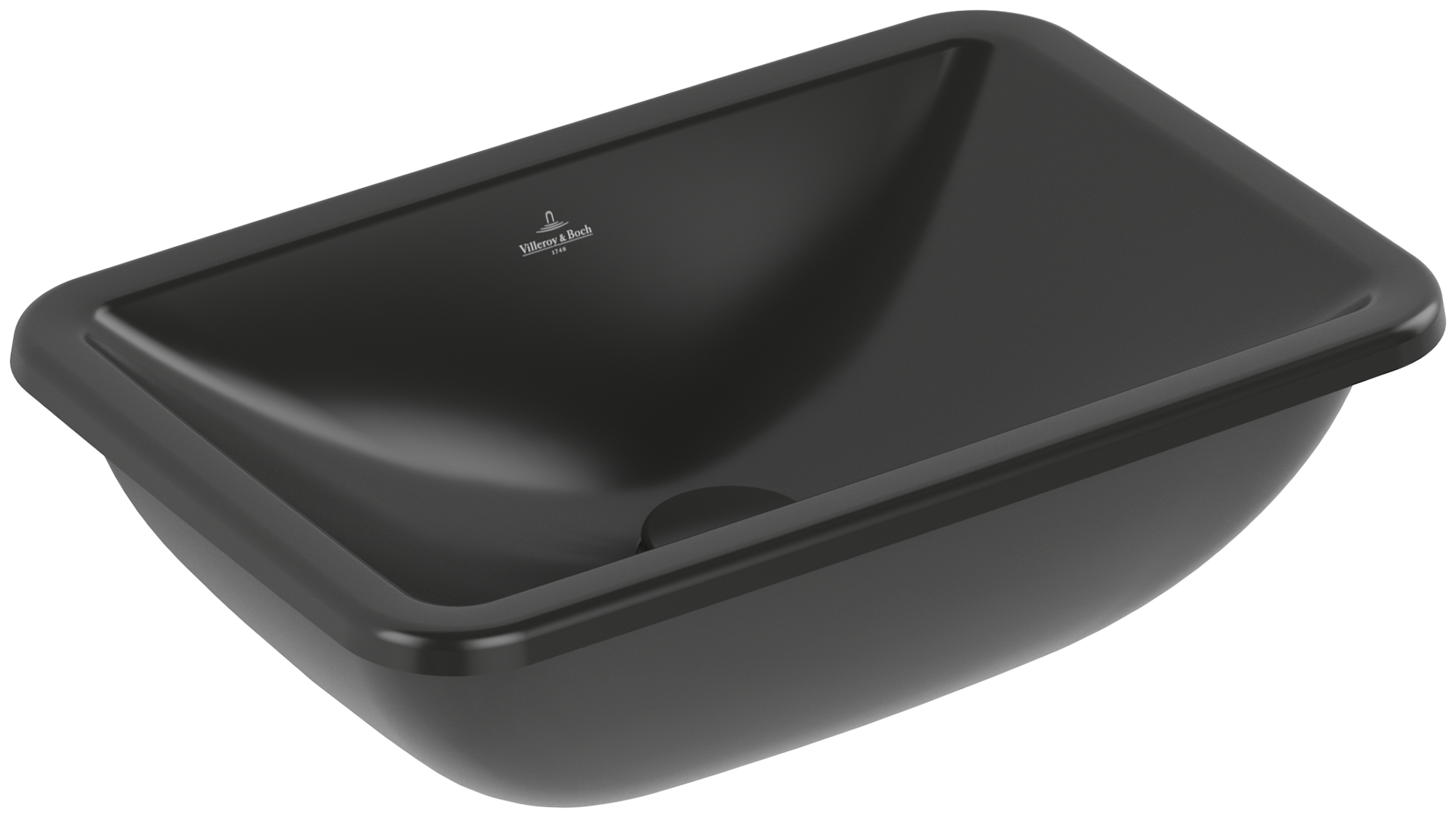 Villeroy & Boch Loop & Friends Undercounter washbasin, 510x340x185mm, without overflow, Pure Black CeramicPlus