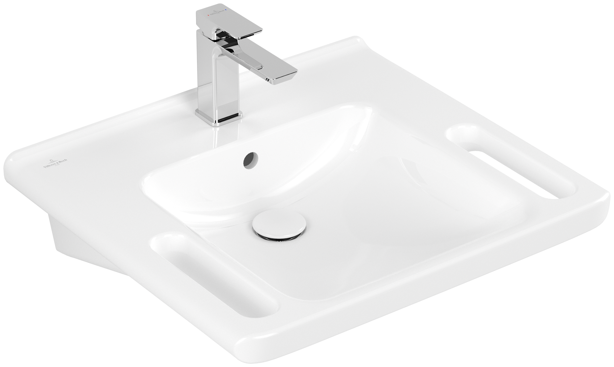 Villeroy & Boch ViCare Wastafel ViCare, 600x550x180mm, met overloop, White Alpine