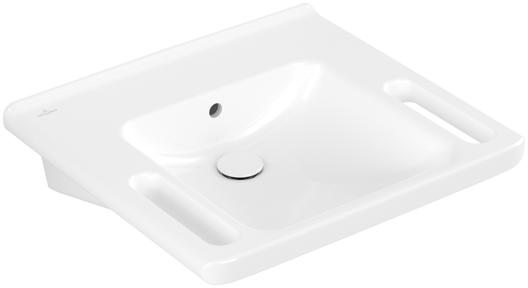 Villeroy & Boch ViCare Wastafel ViCare, 600x550x180mm, met overloop, White Alpine