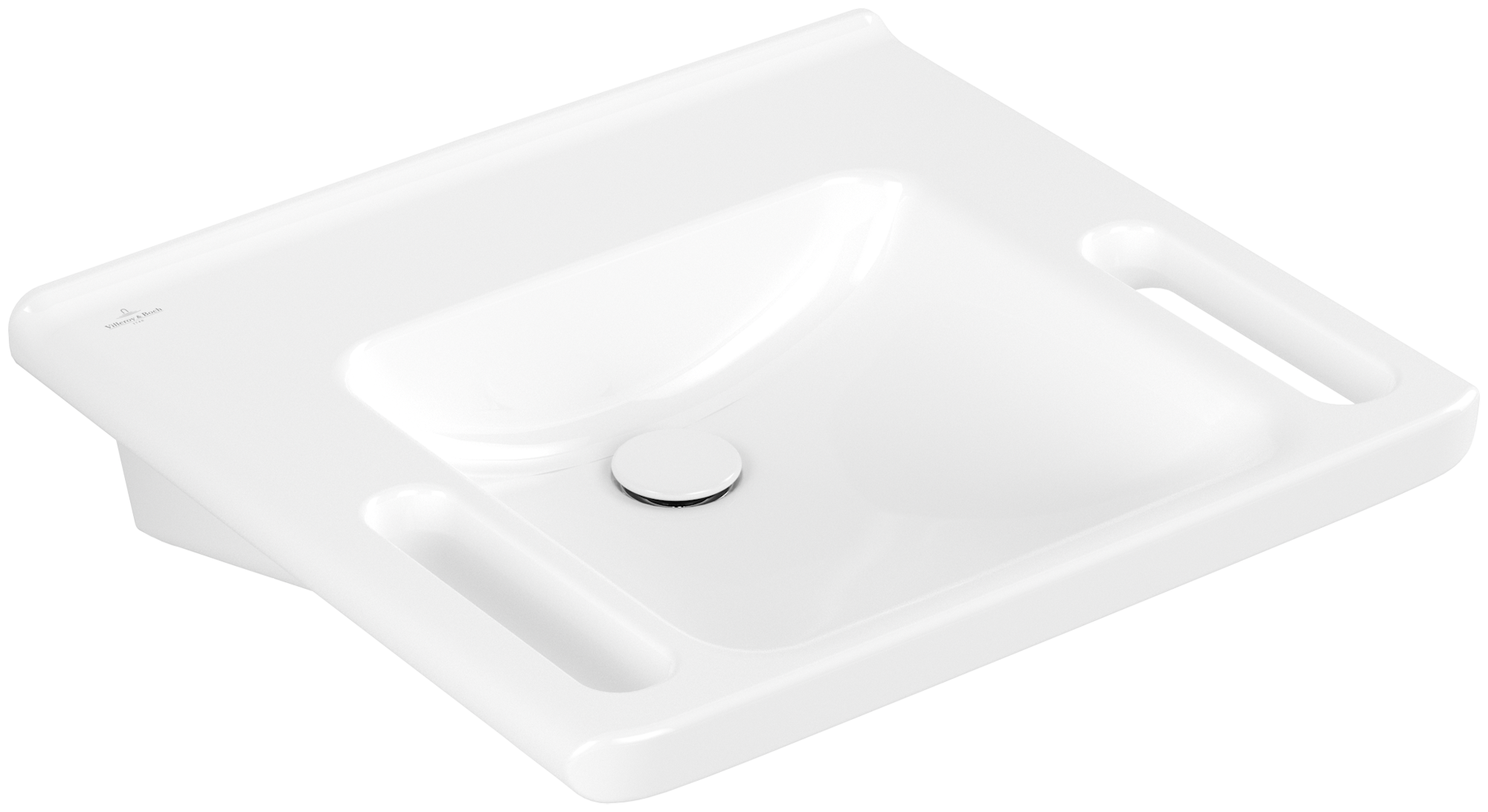 Villeroy & Boch ViCare Wastafel ViCare, 600x550x180mm, zonder overloop, White Alpine CeramicPlus