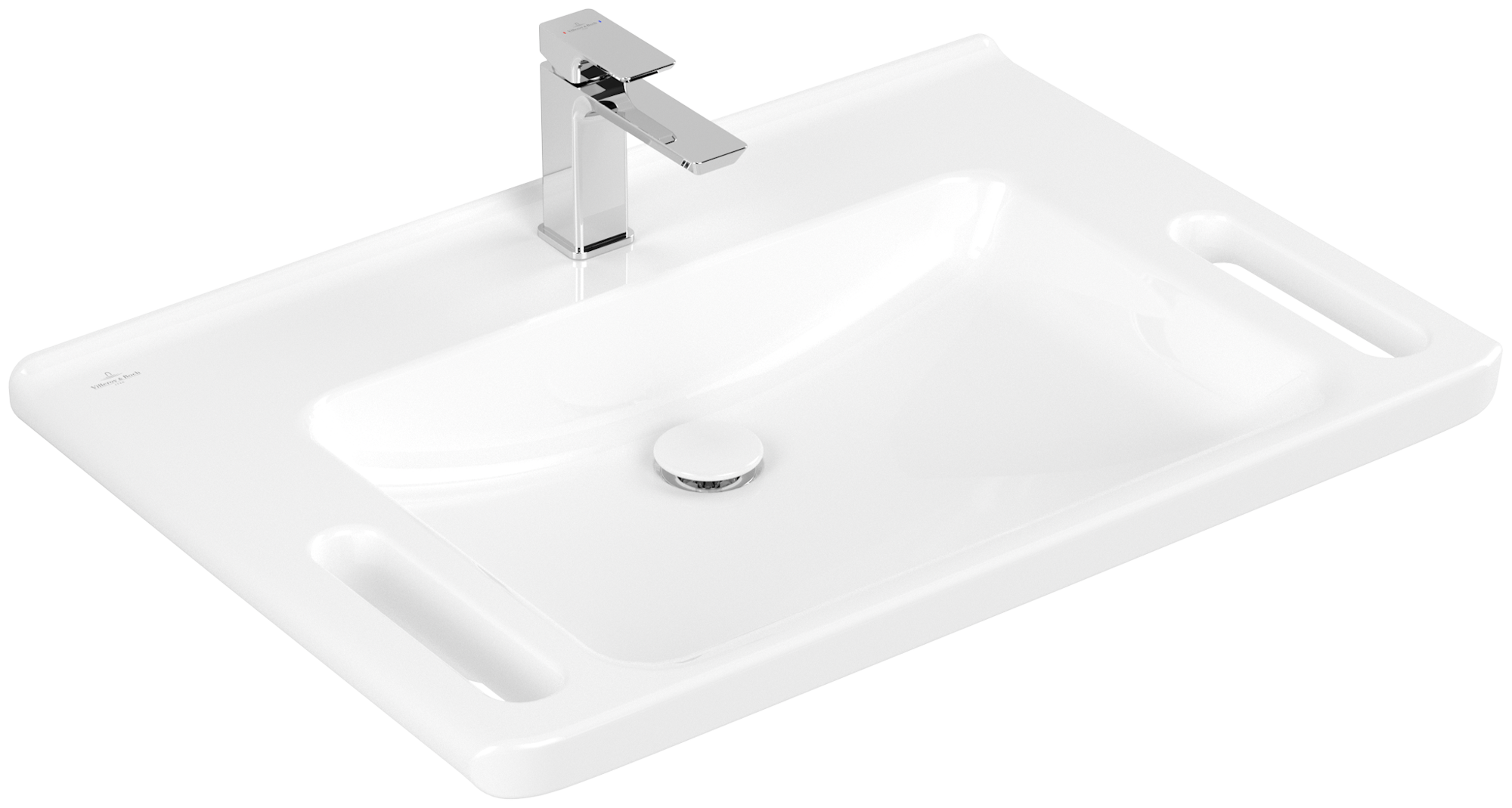 Villeroy & Boch ViCare Wastafel ViCare, 800x550x180mm, zonder overloop, White Alpine