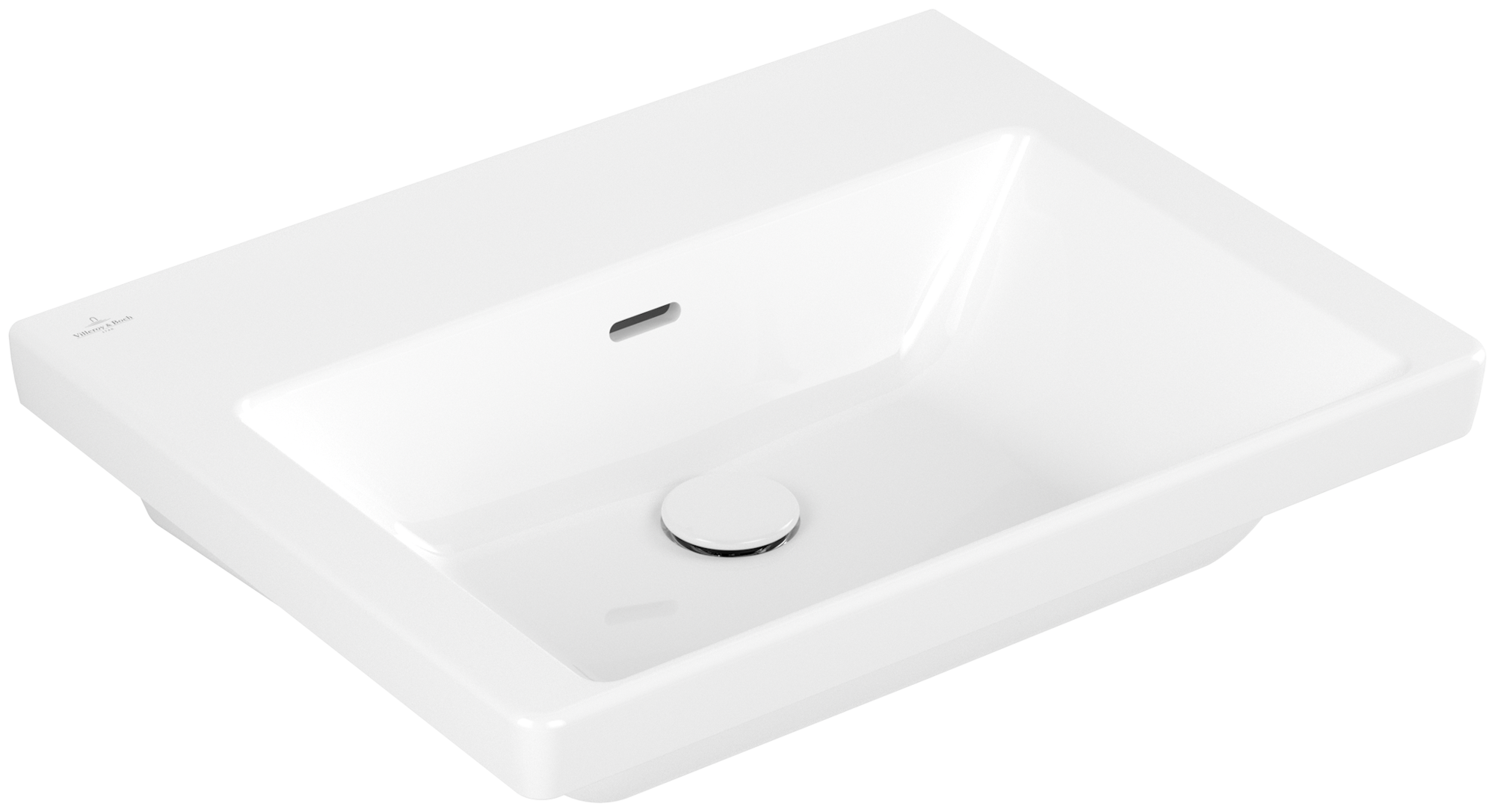 Villeroy & Boch Subway 3.0 Wastafel, 600x470x165mm, met overloop, White Alpine CeramicPlus