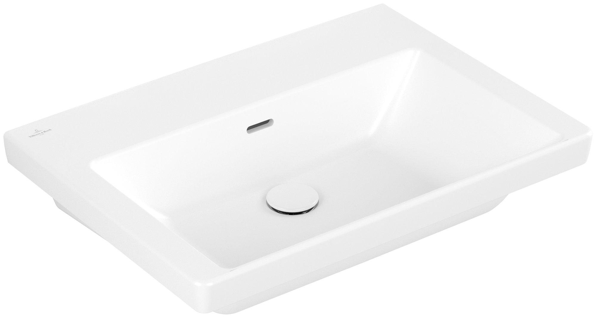 Villeroy & Boch Subway 3.0 Wastafel, 650x470x165mm, met overloop, Stone White CeramicPlus