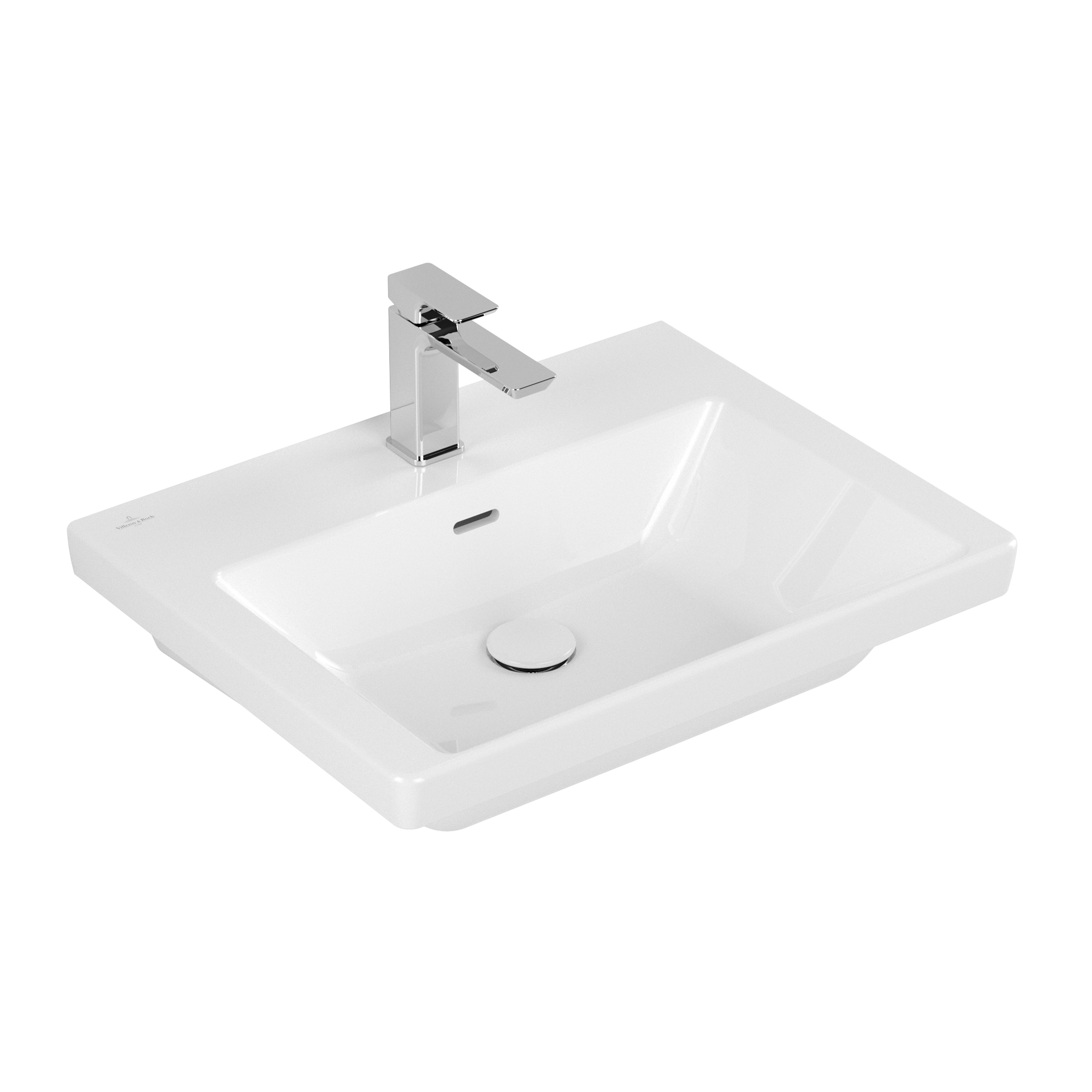 Villeroy & Boch Subway 3.0 Washbasin, 600x470x165mm, with overflow, White Alpin