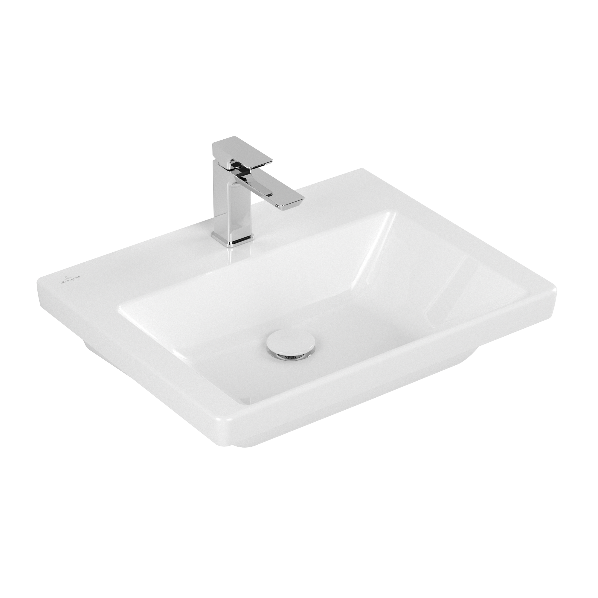 Villeroy & Boch Subway 3.0 Washbasin, 600x470x165mm, without overflow, White Alpin CeramicPlus