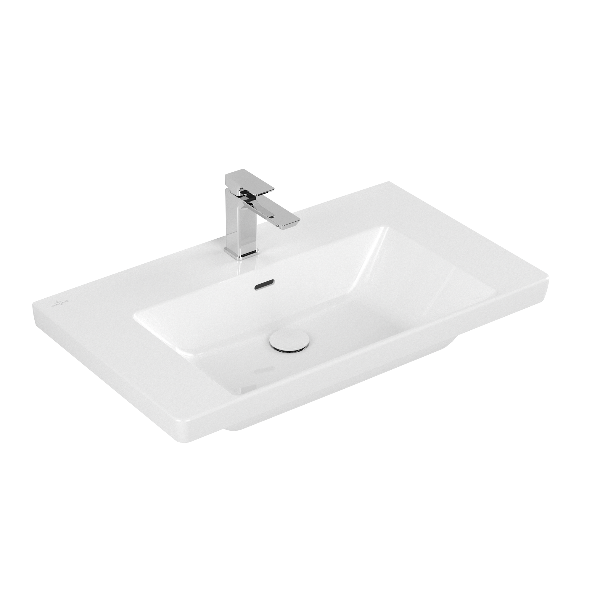 Villeroy & Boch Subway 3.0 Lavabo per mobile, 800x470x165mm, con troppopieno, Bianco Alpin