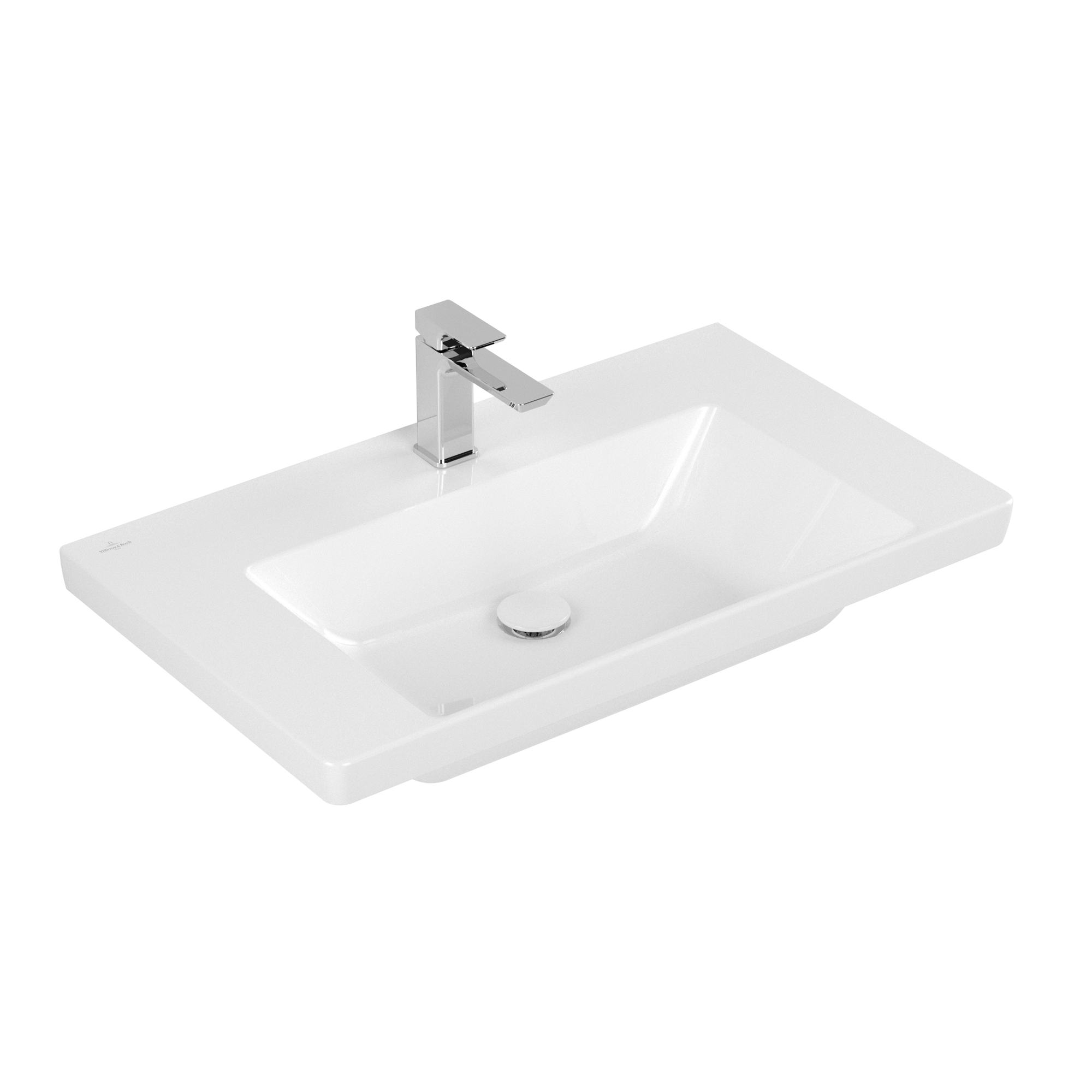 Villeroy & Boch Subway 3.0 Lavabo per mobile, 800x470x165mm, senza troppopieno, Bianco Alpin
