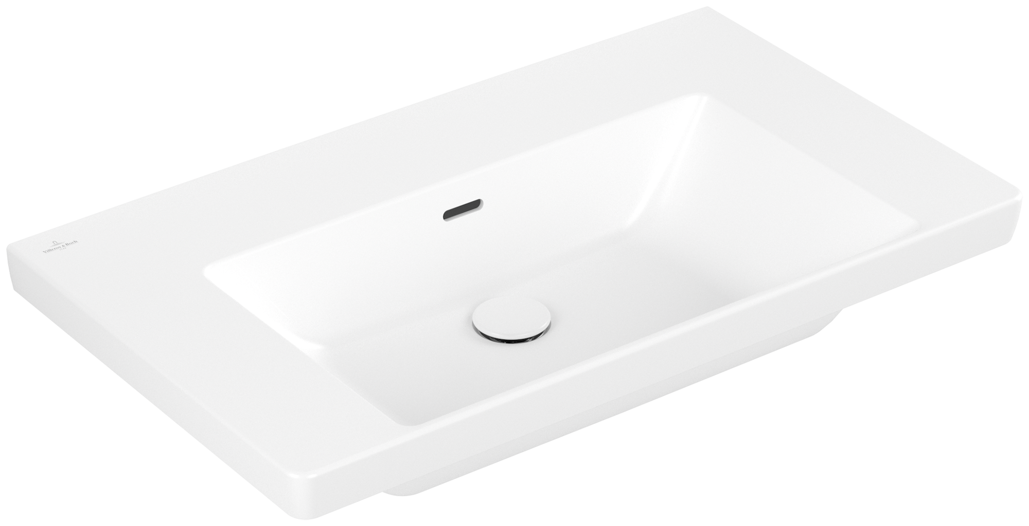 Villeroy & Boch Subway 3.0 Meubelwastafel, 800x470x165mm, met overloop, Stone White CeramicPlus