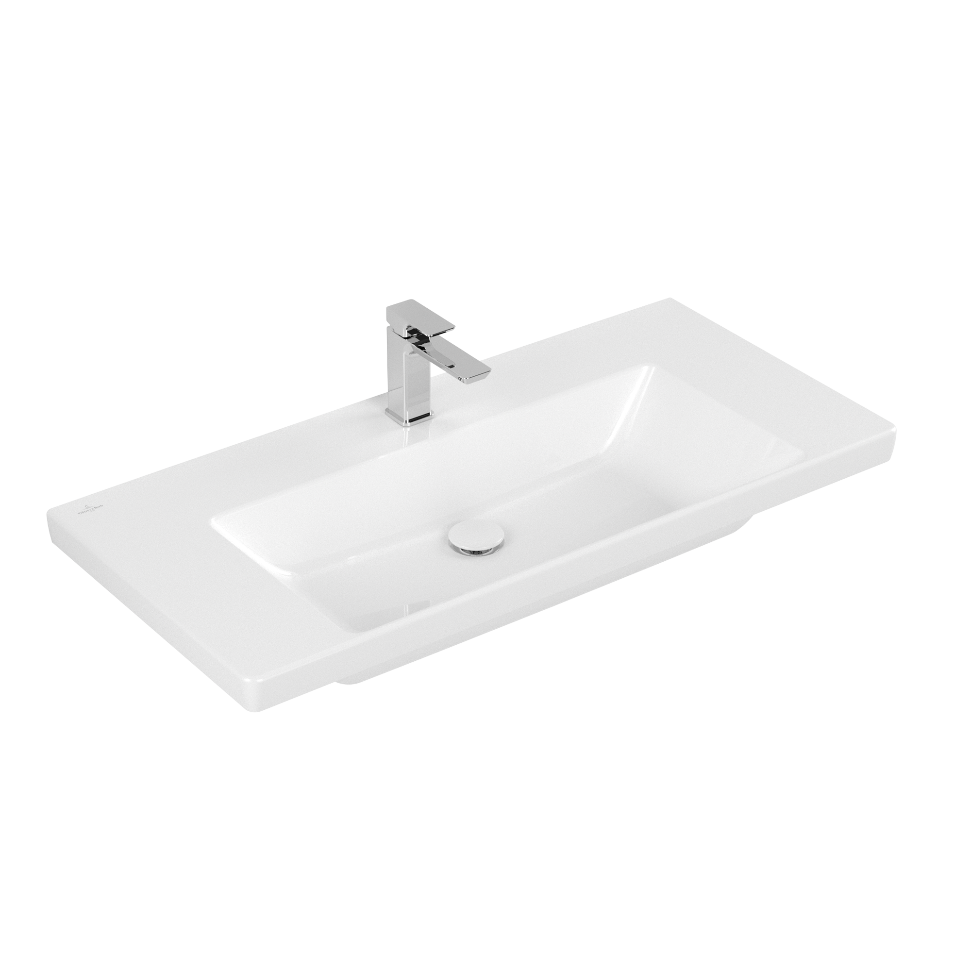 Villeroy & Boch Subway 3.0 Plan de toilette, 1000x470x165mm, sans trop-plein, Blanc CeramicPlus
