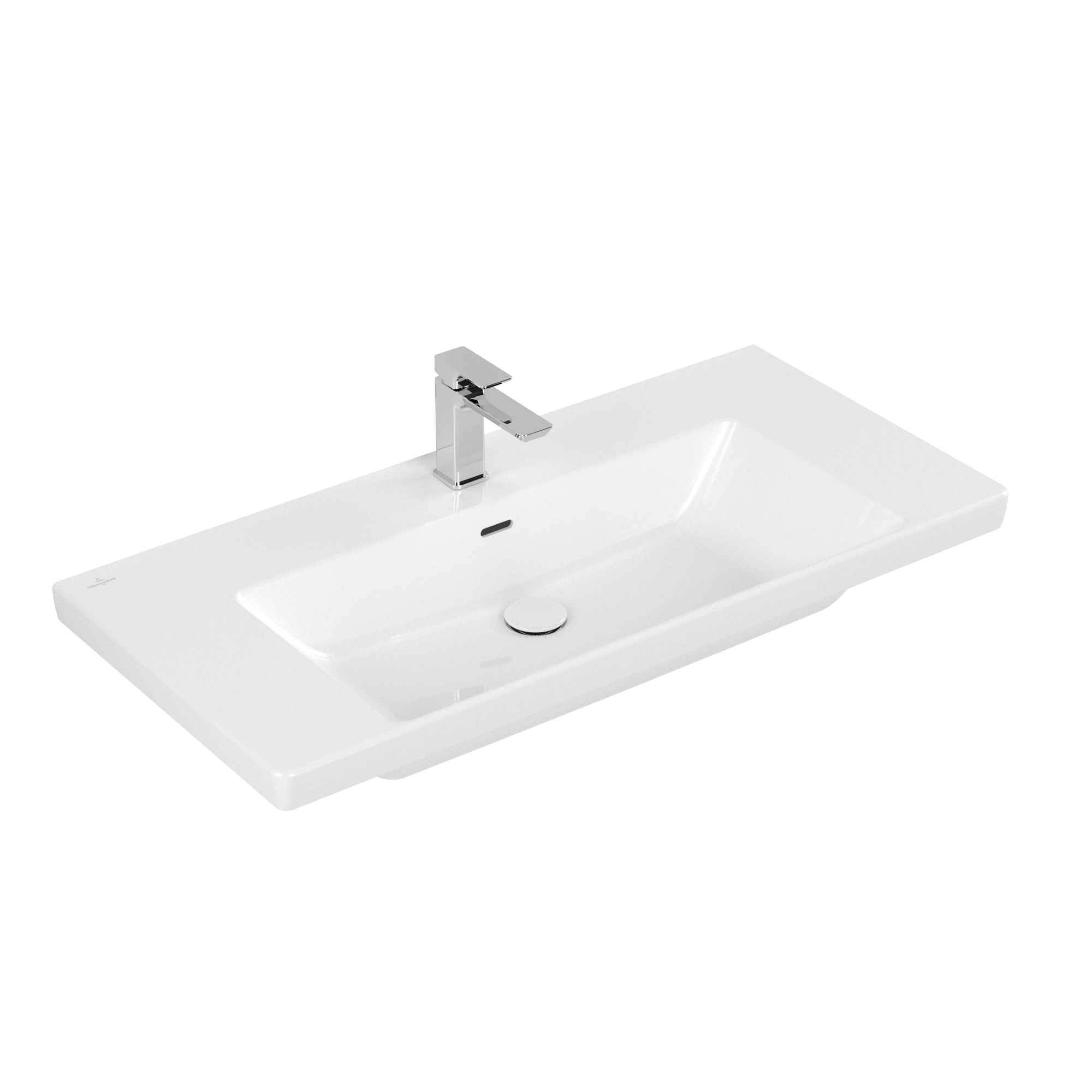 Villeroy & Boch Subway 3.0 Plan de toilette, 1000x470x165mm, avec trop-plein, Blanc