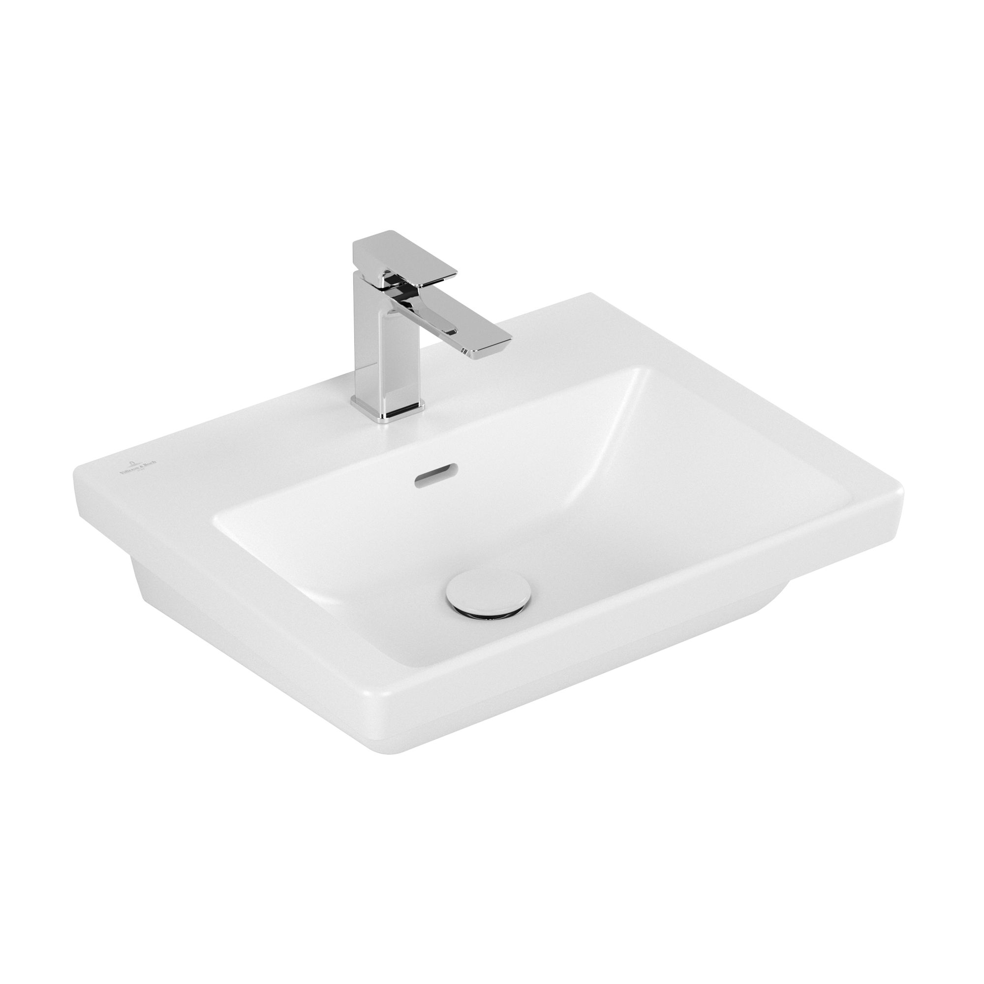 Villeroy & Boch Subway 3.0 Washbasin, 550x440x165mm, with overflow, Stone White CeramicPlus