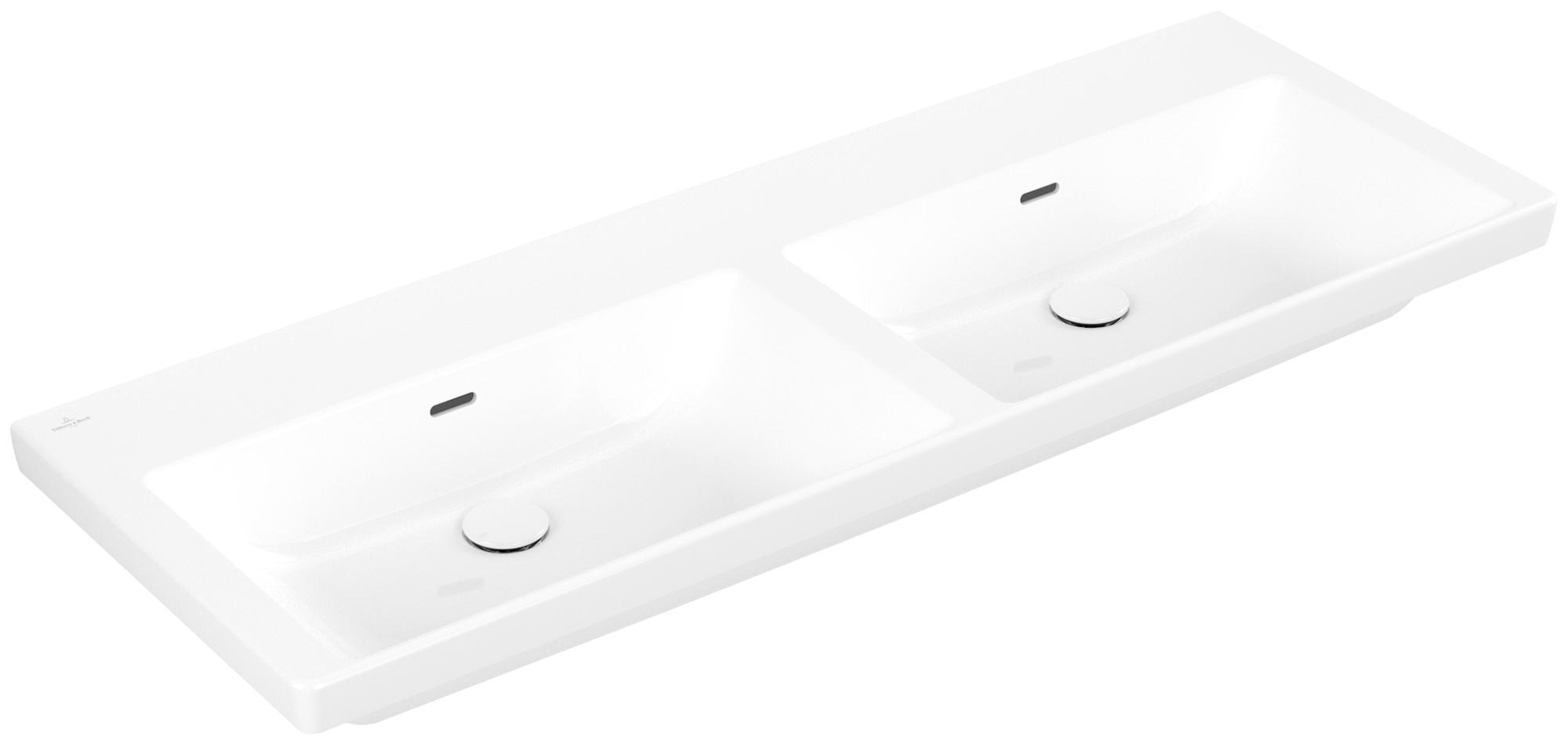 Villeroy & Boch Subway 3.0 Double vanity washbasin, 1300x475x165mm, with overflow, White Alpin