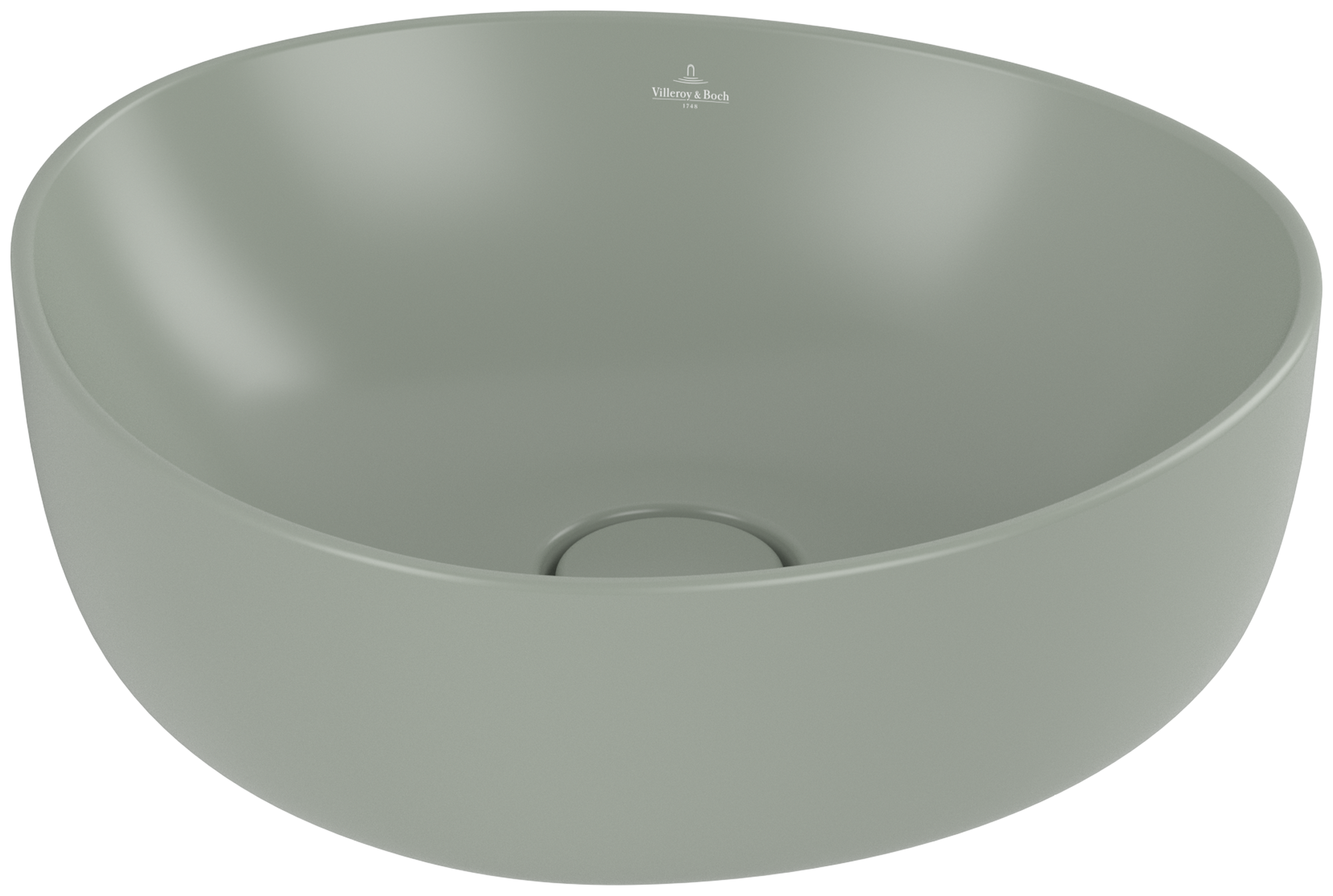Villeroy & Boch Antao Surface-mounted washbasin, 400x395x145mm, without overflow, Morning Green CeramicPlus