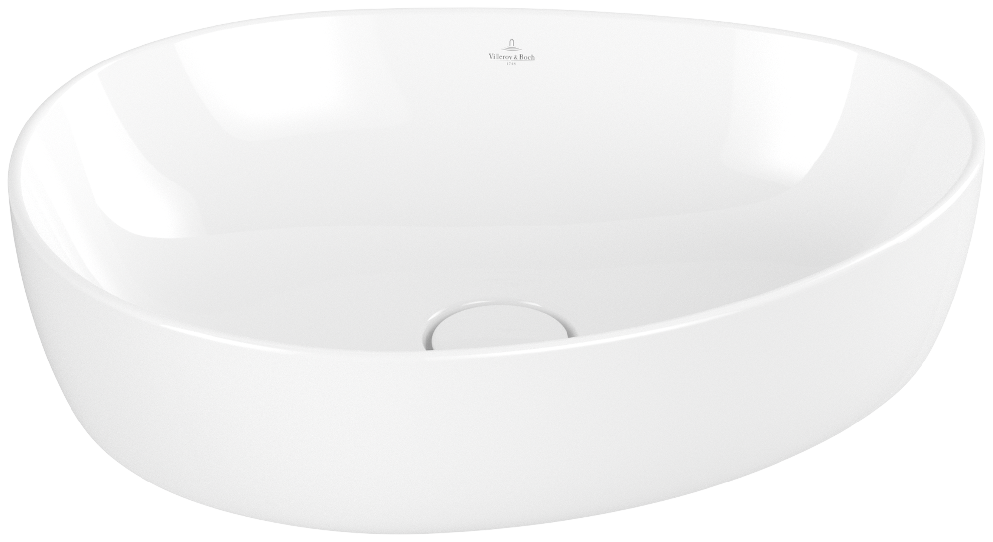 Villeroy & Boch Antao Surface-mounted washbasin, 510x400x146mm, without overflow, White Alpin CeramicPlus